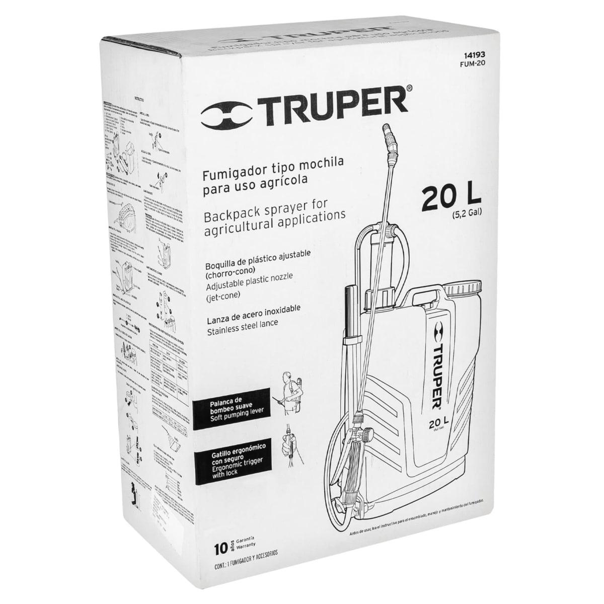FUMIGADOR MANUAL DE MOCHILA (5.2 GL) 20L - TRUPER5