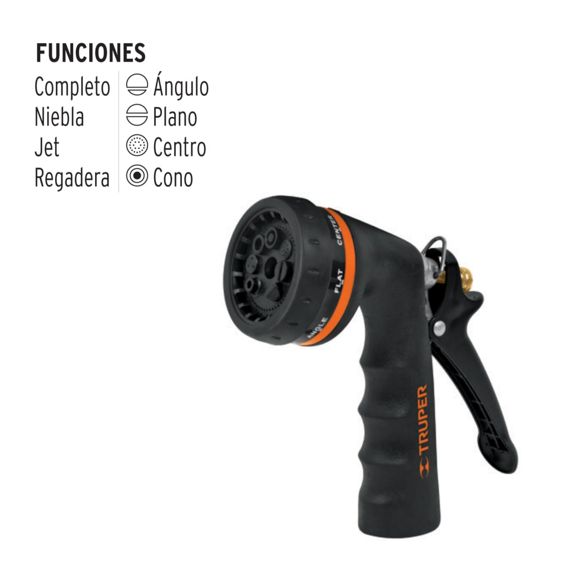 PISTOLA DE RIEGO METALICA 8 FUNCIONES TRUPER5