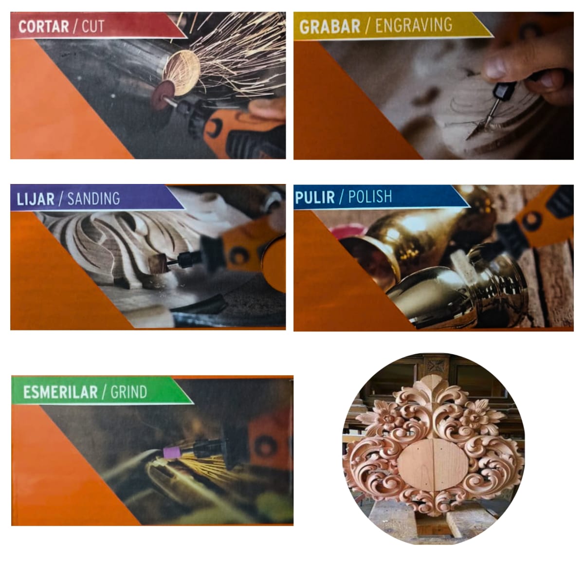 Juego de accesorios para herramienta rotativa, 121 piezas - TRUPER5