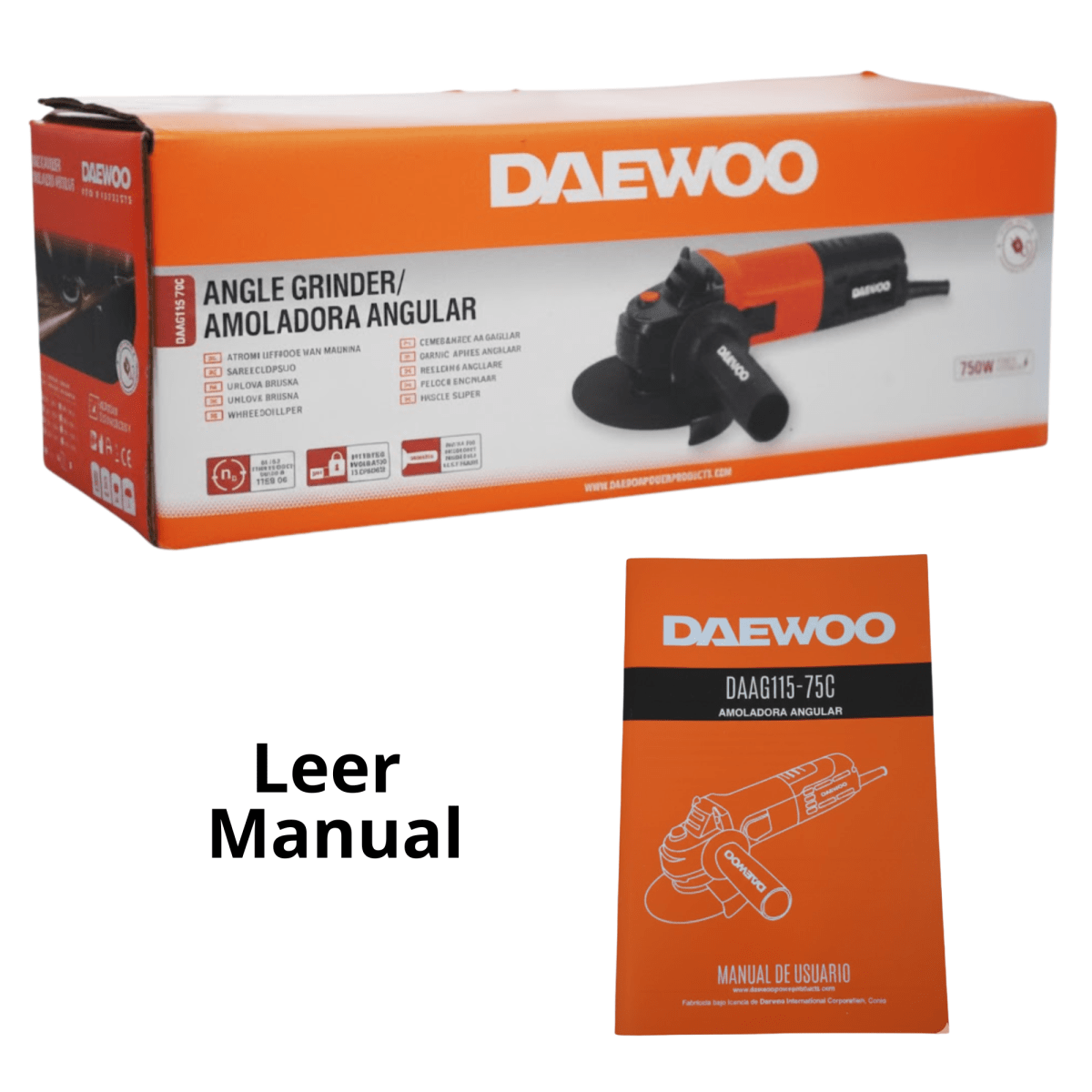 Amoladora Angular Daewoo DAAG115-75C5