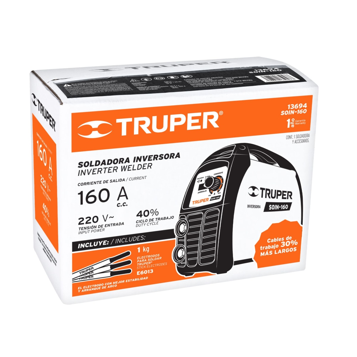 Soldadora inversora portátil 160A 220V - TRUPER4