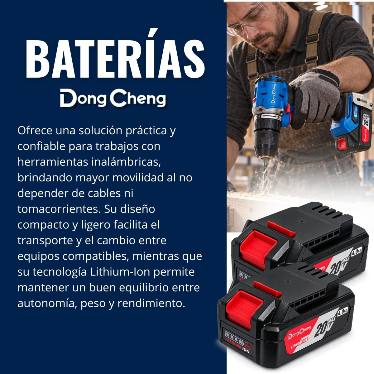 TALADRO PERCUTOR + AMOLADORA 20V 60NM 125MM 2X4AH5