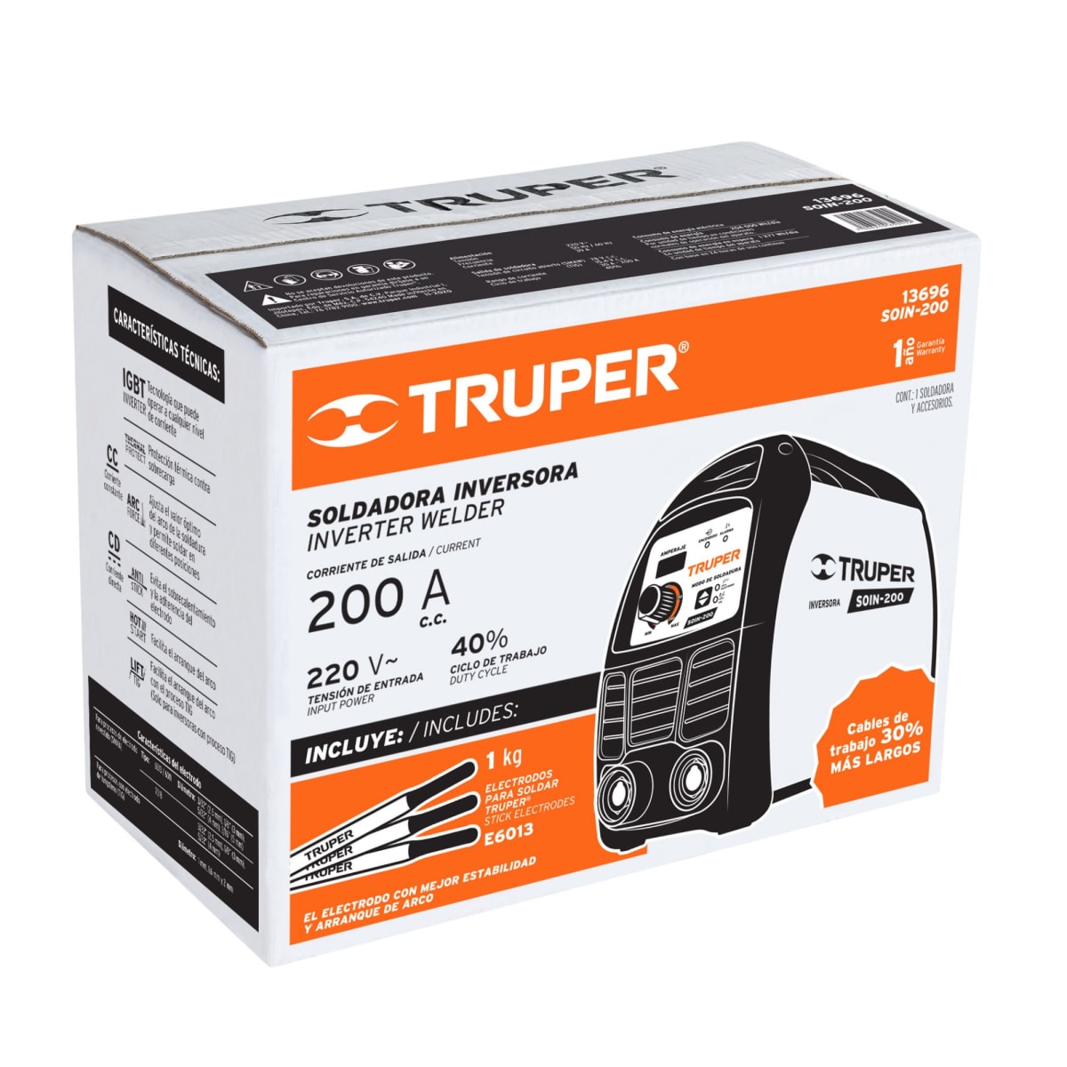 Soldadora inversora Maquina de soldar 200A 220V - Truper6