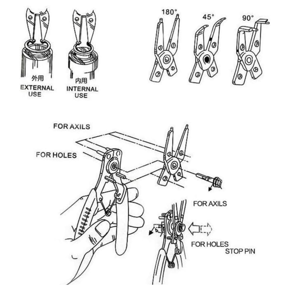 Alicate Múltiples Para Anillos de Retención 6 STANLEY5