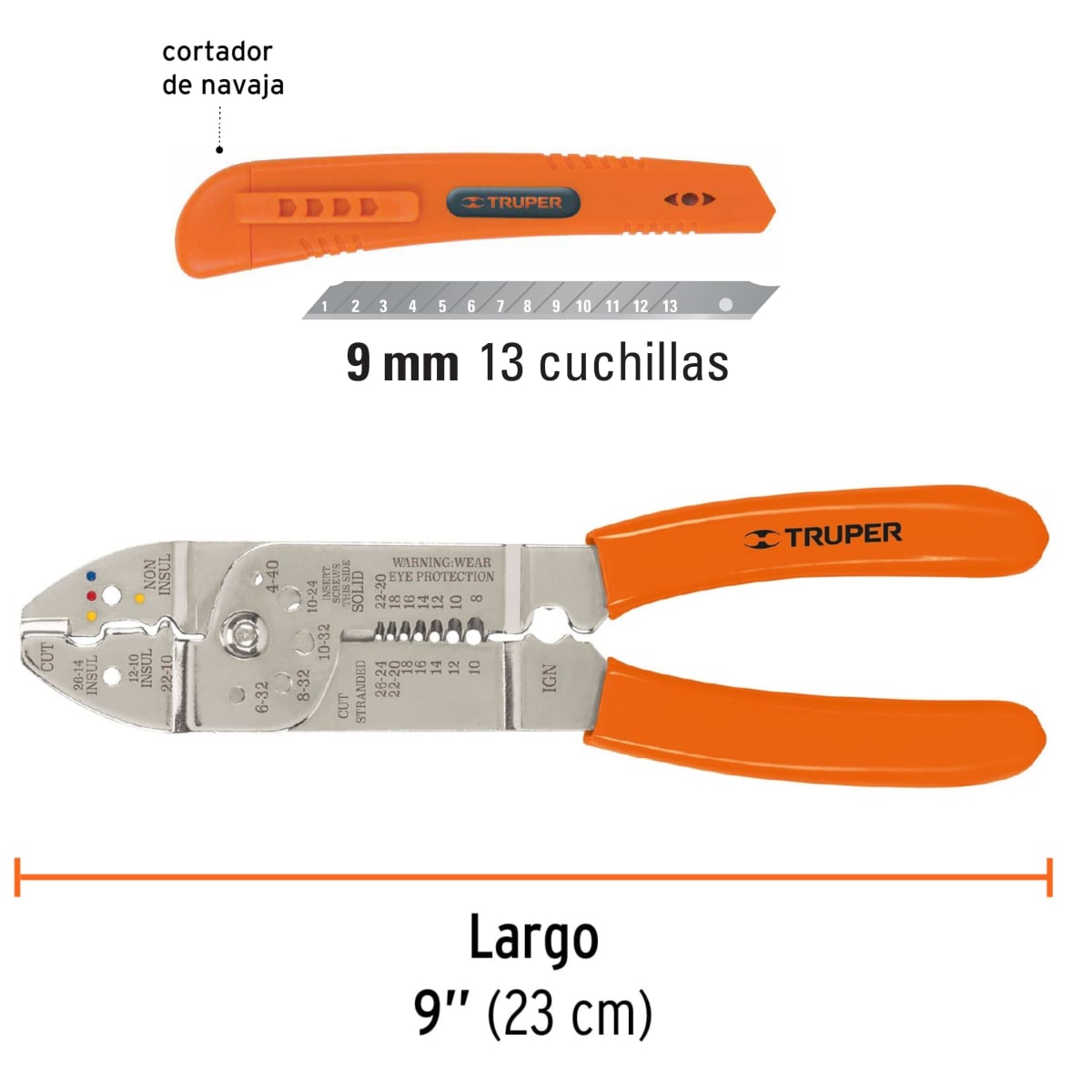 COMBO Wincha Pasacables 15m Uso Rudo+ Alicate Pelacable 9