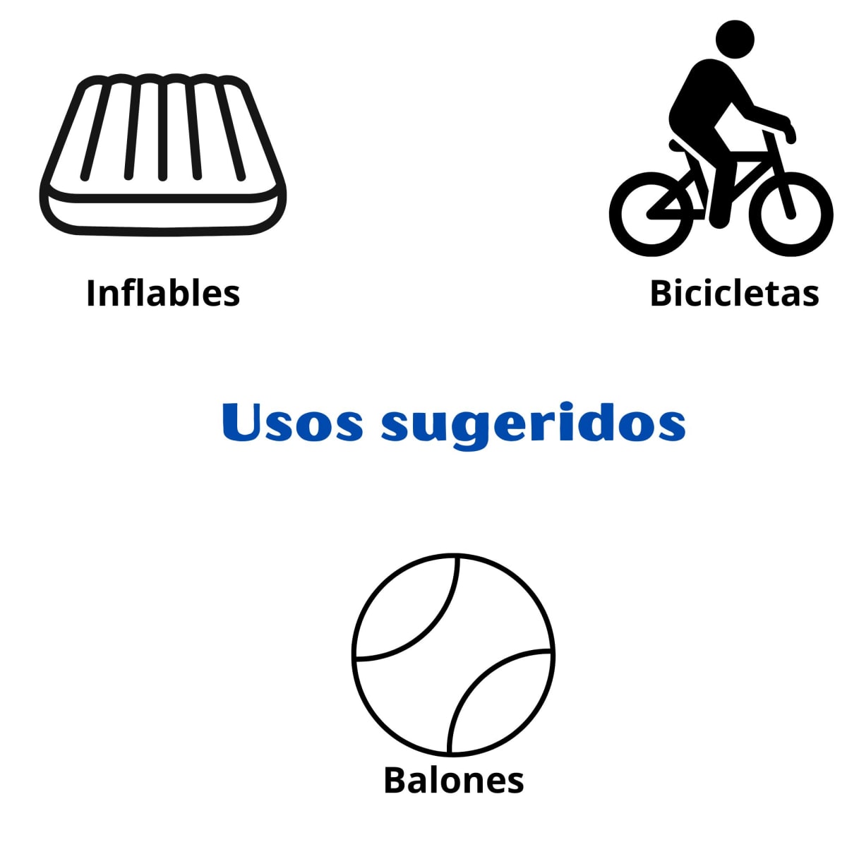 Mini inflador manual para bicicleta pelotas C&A6