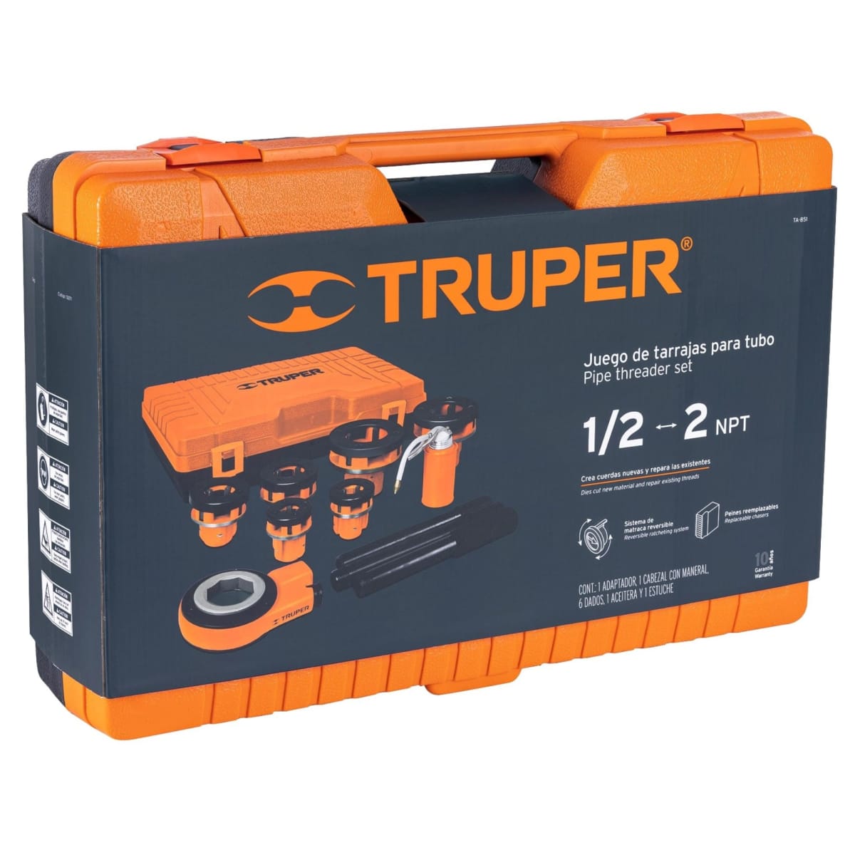 Tarrajas roscadora para tubo, 4 UNIDADES Truper6