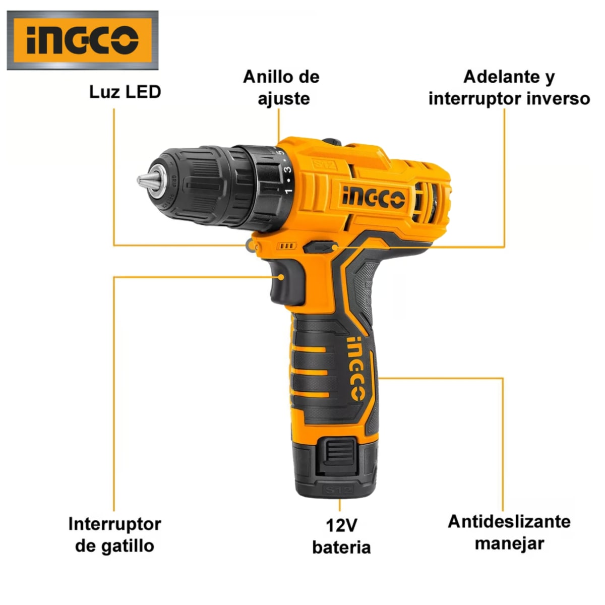Kit Atornillador de impacto + Taladro  inalambrico 12v7