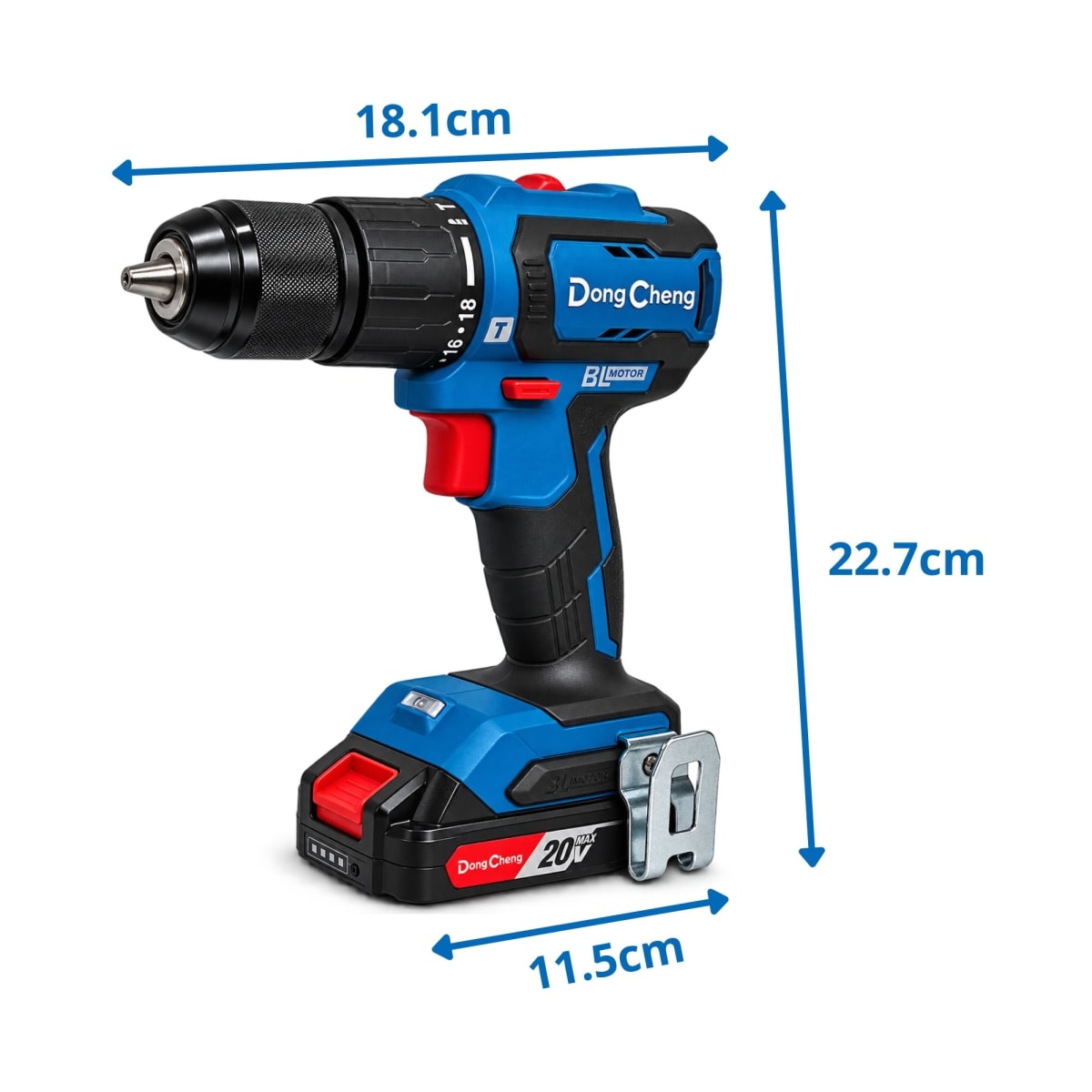 Combo DongCheng Taladro Percutor 45Nm + Atornillador Impacto 165Nm 20V Brushless  DCKIT78AM7