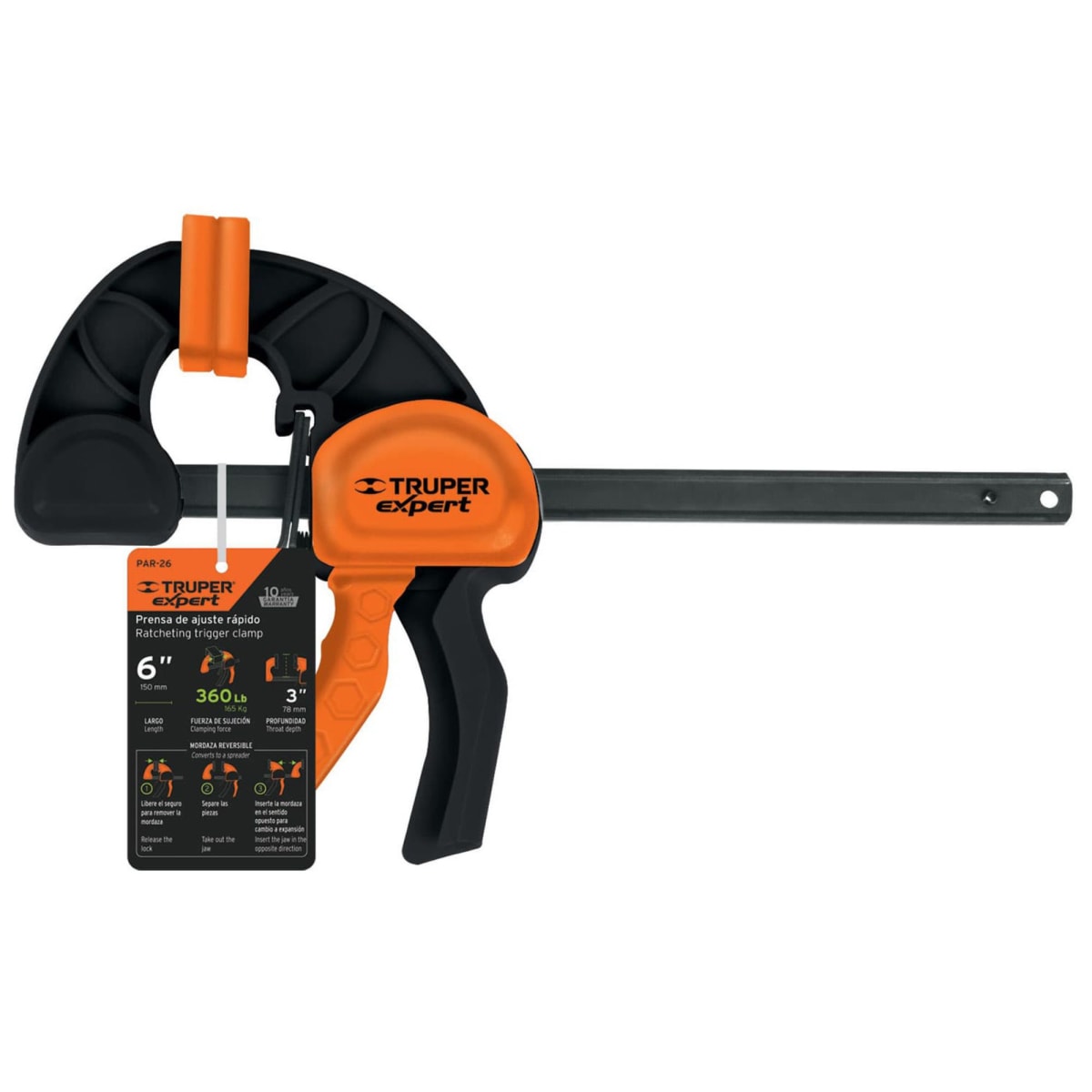 Prensa de ajuste rápido 6 pulgadas uso rudo, 4 unidades Truper Expert5