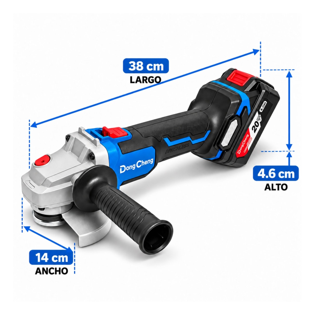 TALADRO PERCUTOR + AMOLADORA 20V 60NM 125MM 2X4AH7