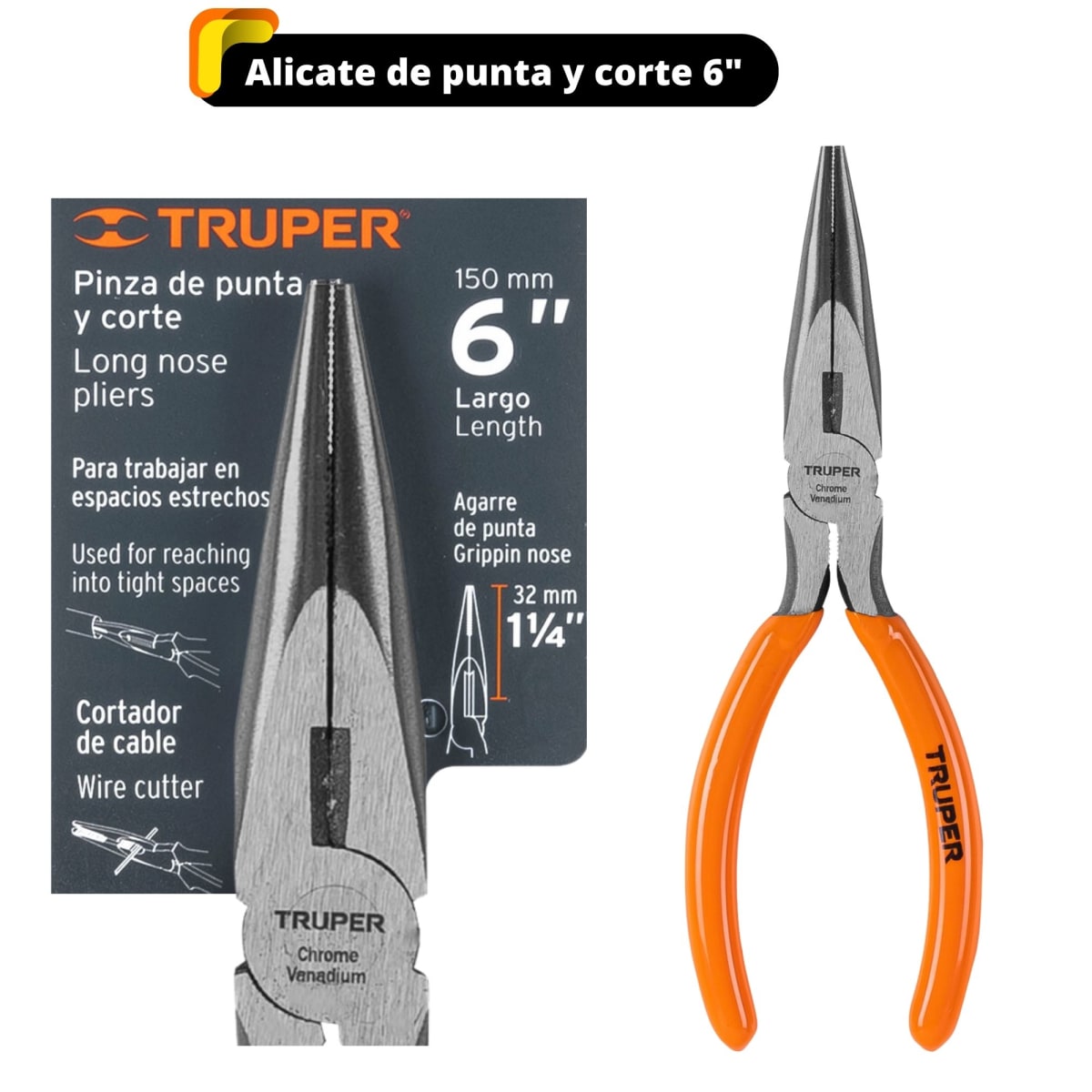 Alicates de electricista 3 piezas mango pvc, truper3