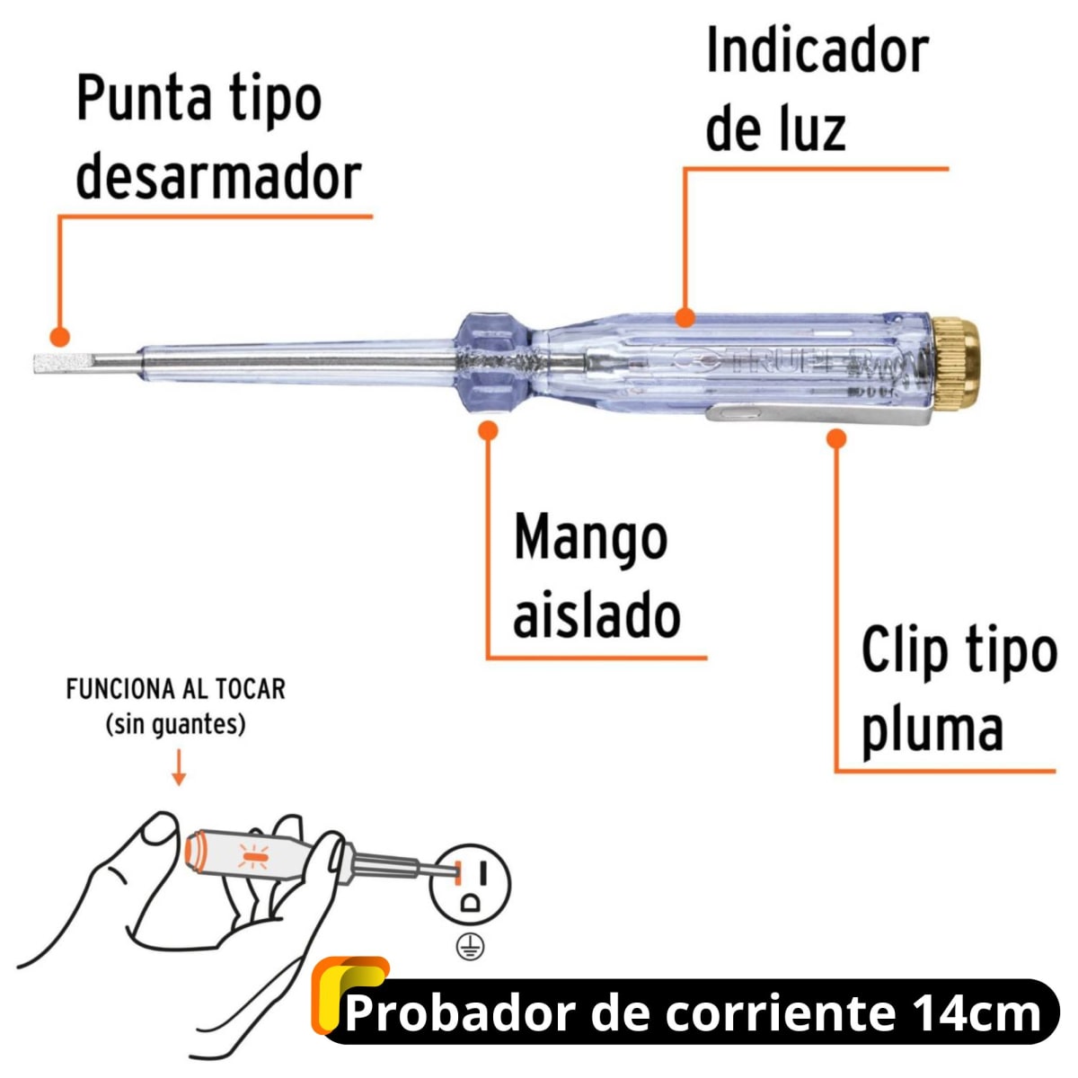 Desarmadores dielectricos 1000V industrial + probador de corriente8