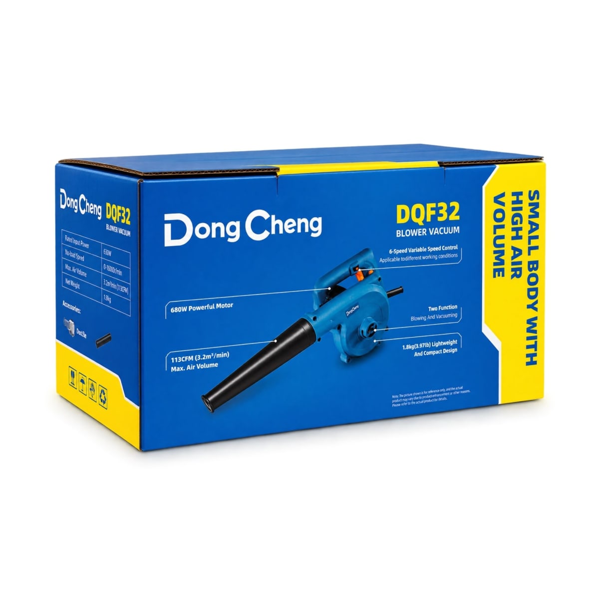 Sopladora Eléctrica 680W Profesional DQF32 DongCheng8