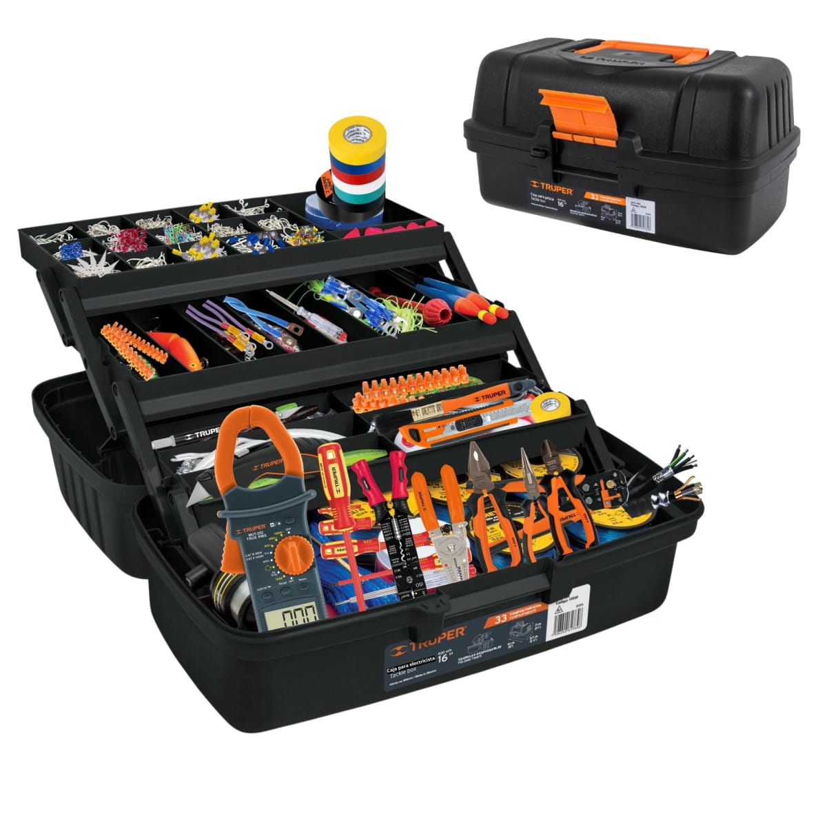 Caja de herramientas electricistas 3 bandejas deslizables5