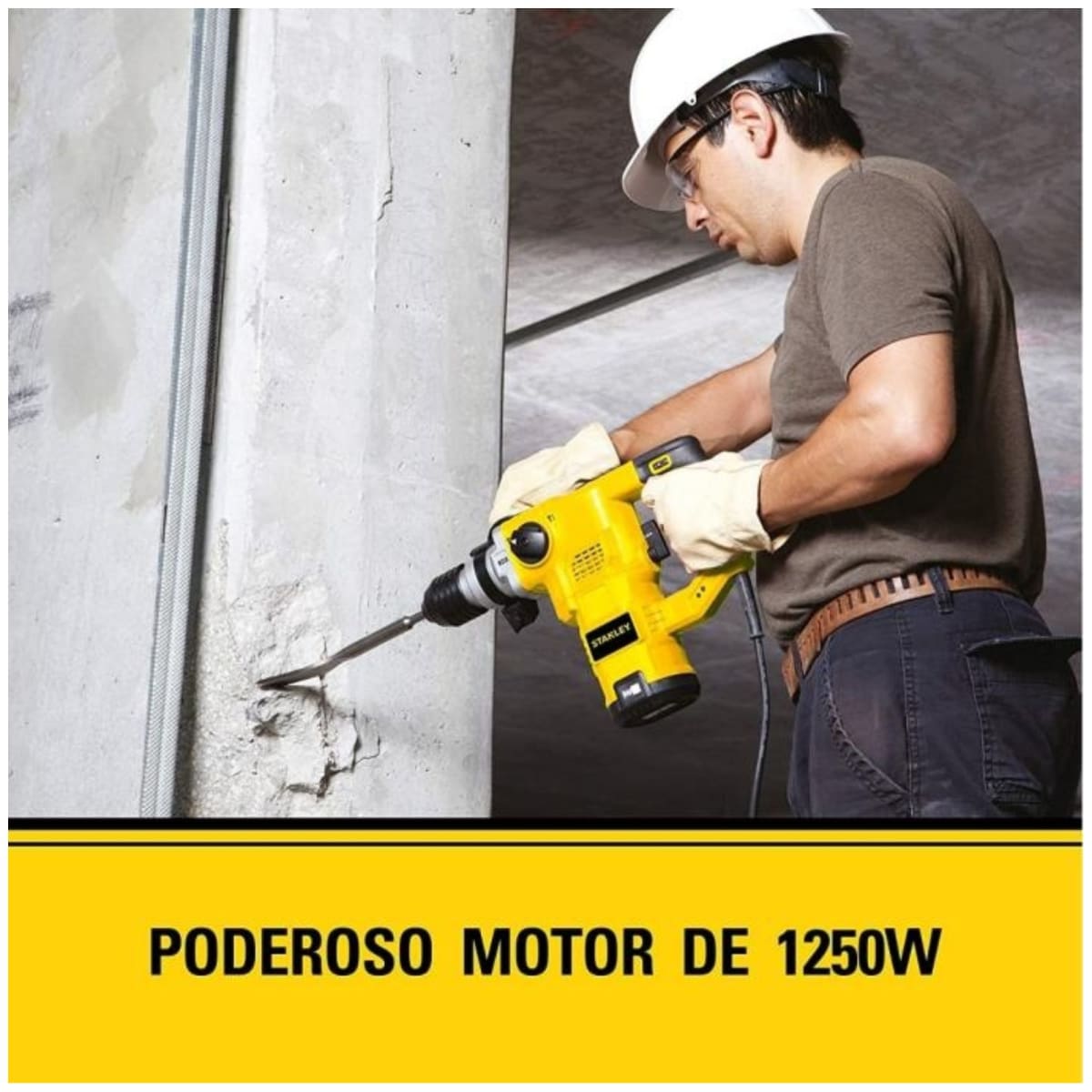 Rotomartillo SDS Plus Eléctrico 1250W Stanley maleta brocas  cinceles9