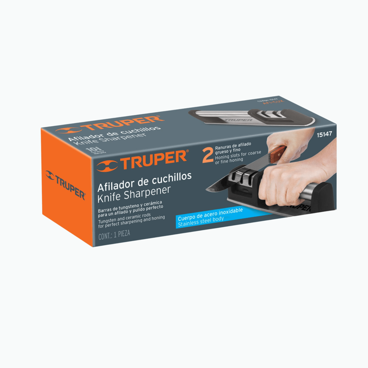 Afilador de cuchillos de cocina acero inoxidable TRUPER3