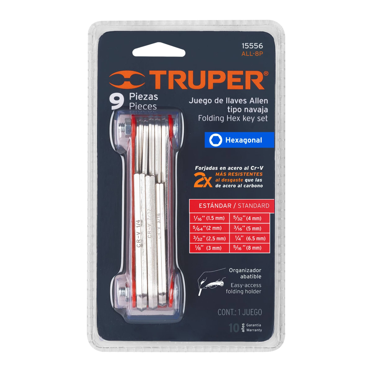 LLAVES ALLEN TIPO NAVAJA 9 PIEZAS TRUPER2