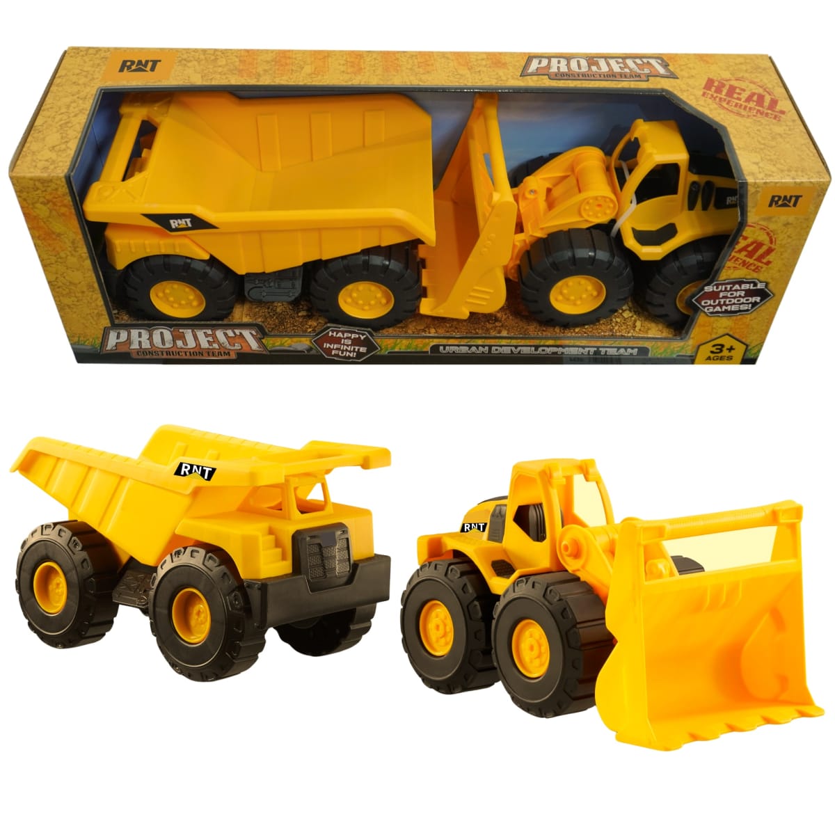 Juguete de construccion cargador frontal camión volquete1