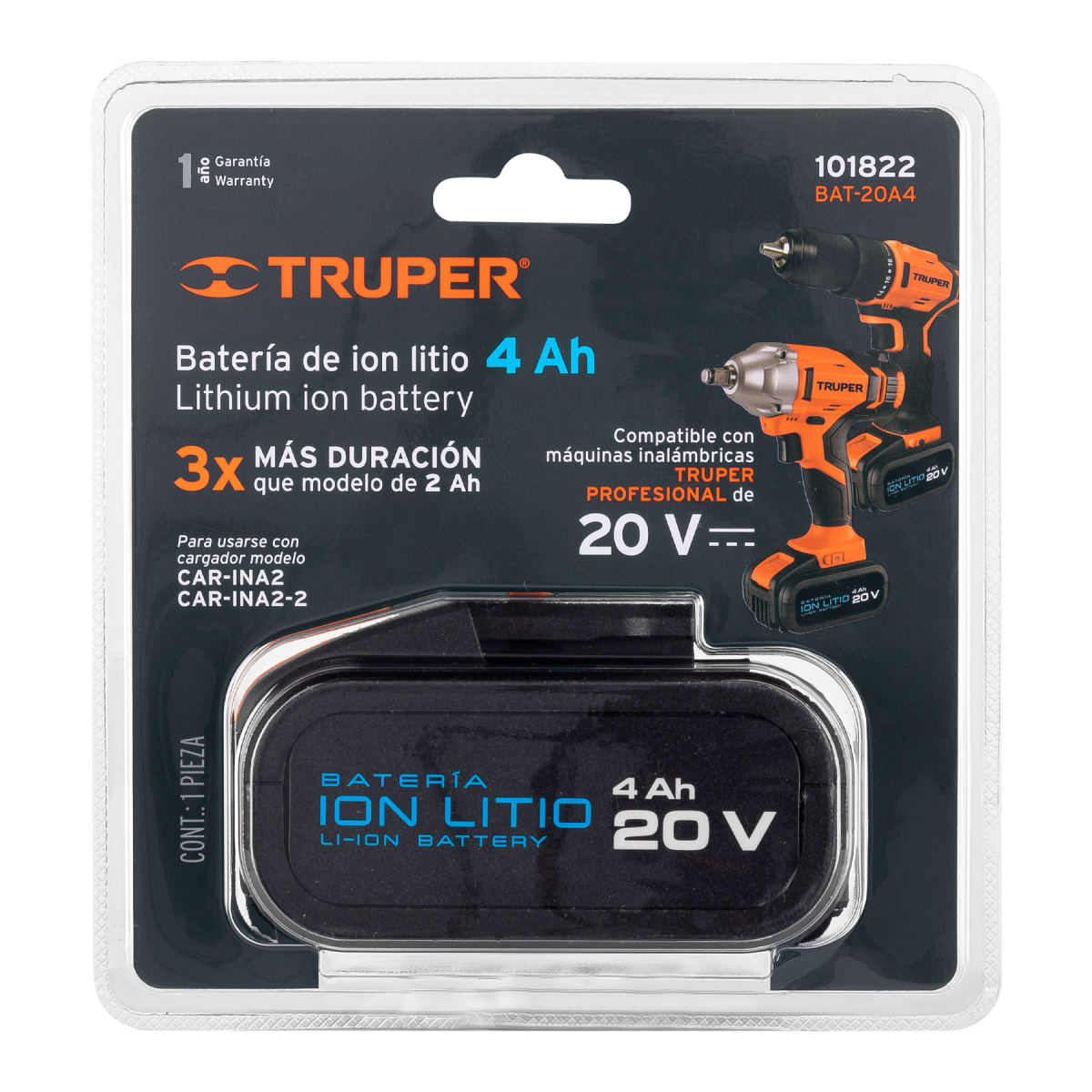 Bateria de Ion Litio, 20V - TRUPER3