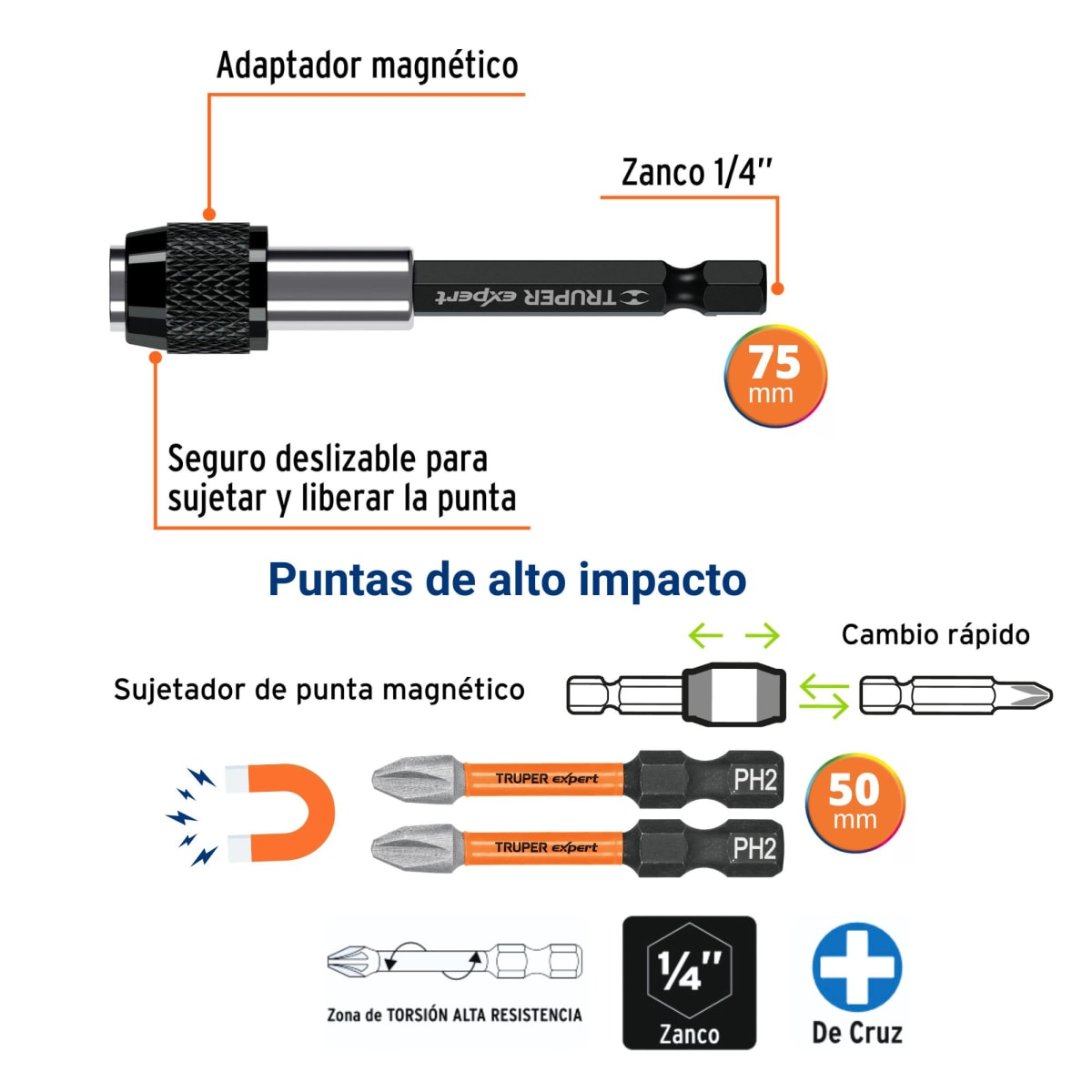 Kit destornillador inalámbrico atornillador adaptador magnético 13Pzs3