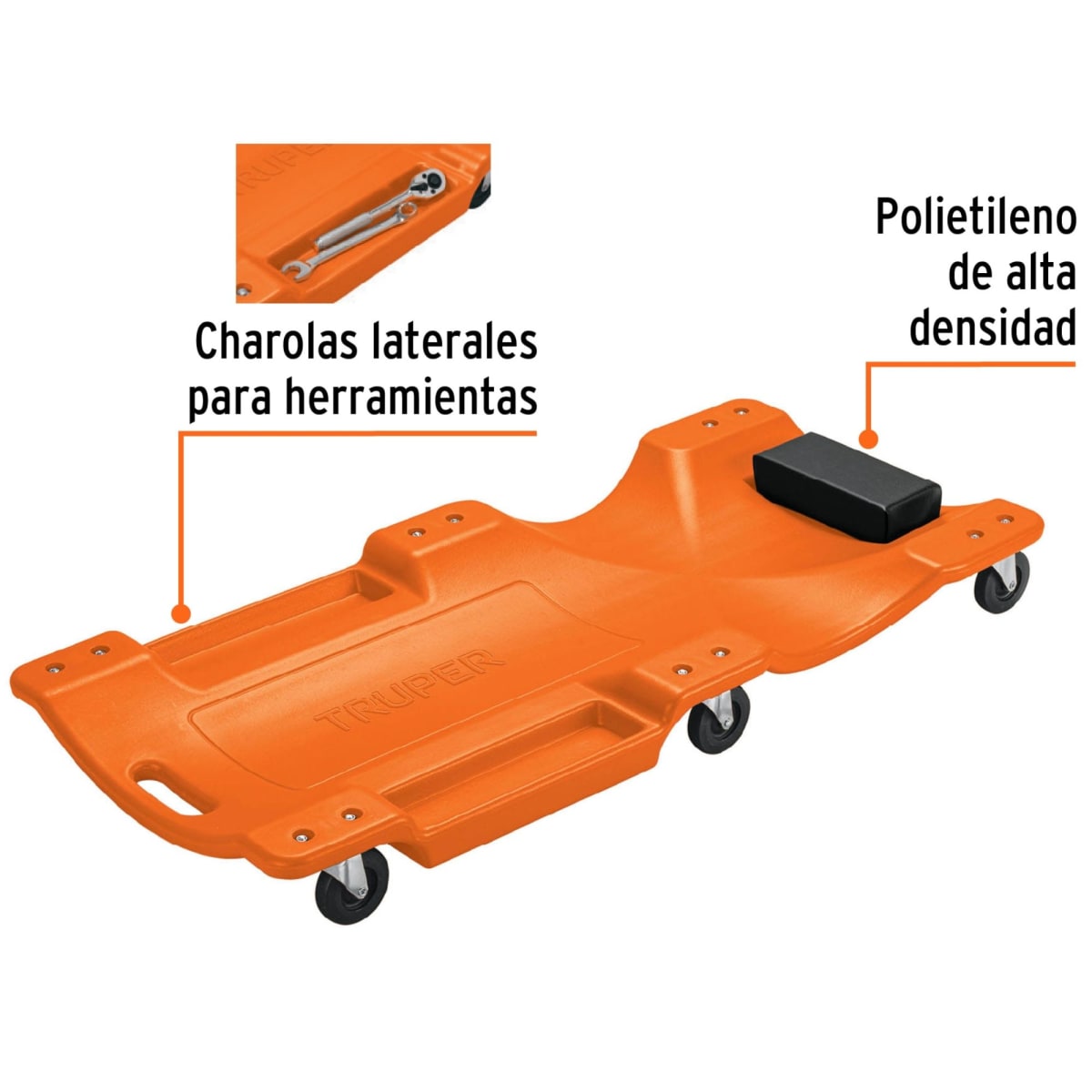 Cama de plástico 40 para mecánico Truper3