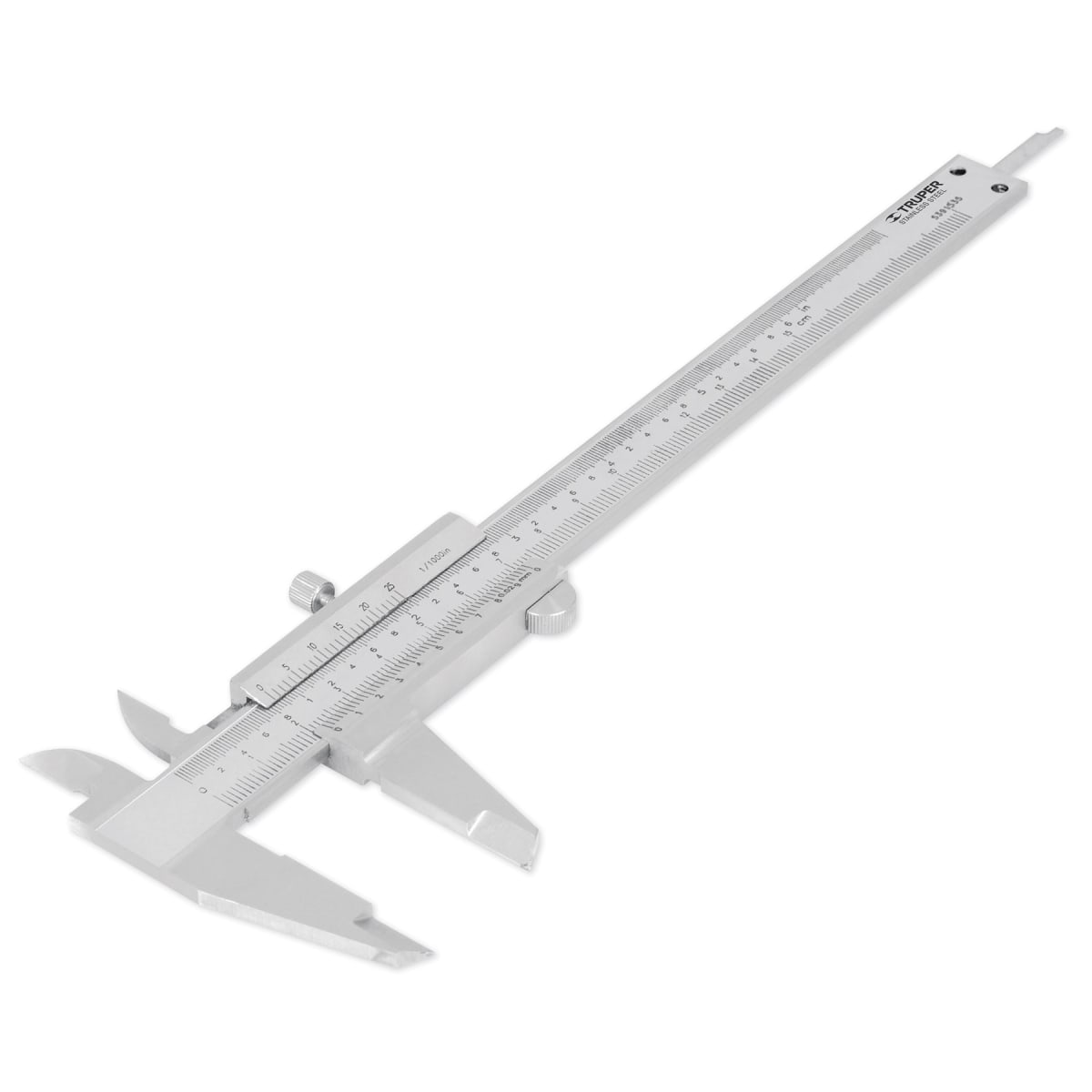 Calibrador Vernier Analógico 6 Acero Inoxidable std y mm -- Truper1