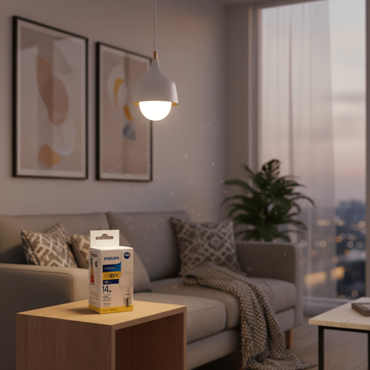 Foco led philips 14w Luz Cálida luz amarilla ecohome philips2