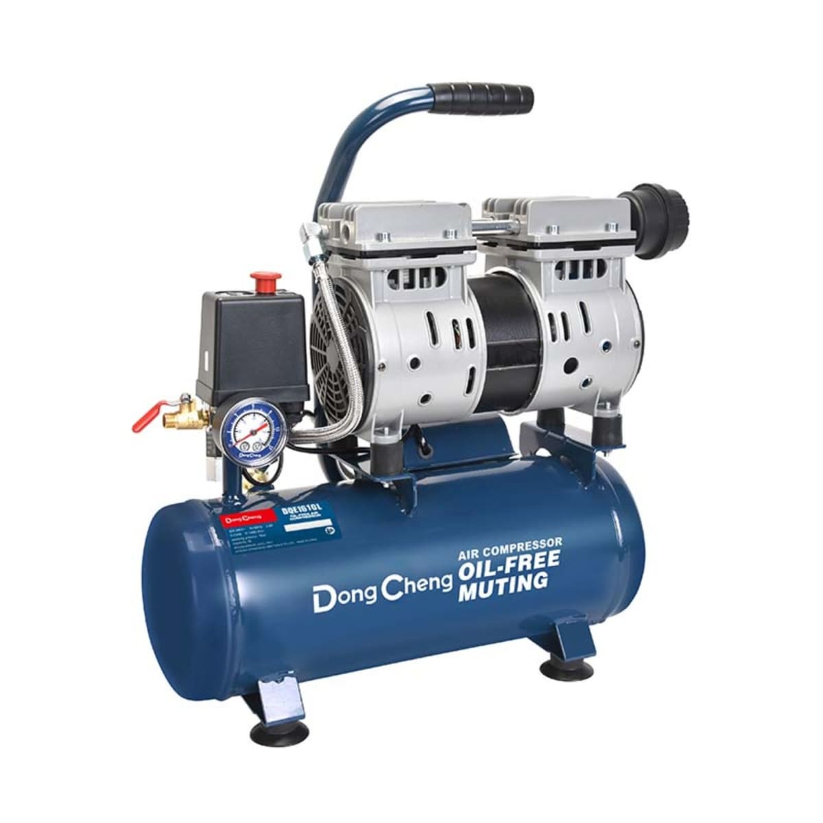 Compresora de Aire Silenciosa 10L 600W Sin Aceite DongCheng DQE1610L1
