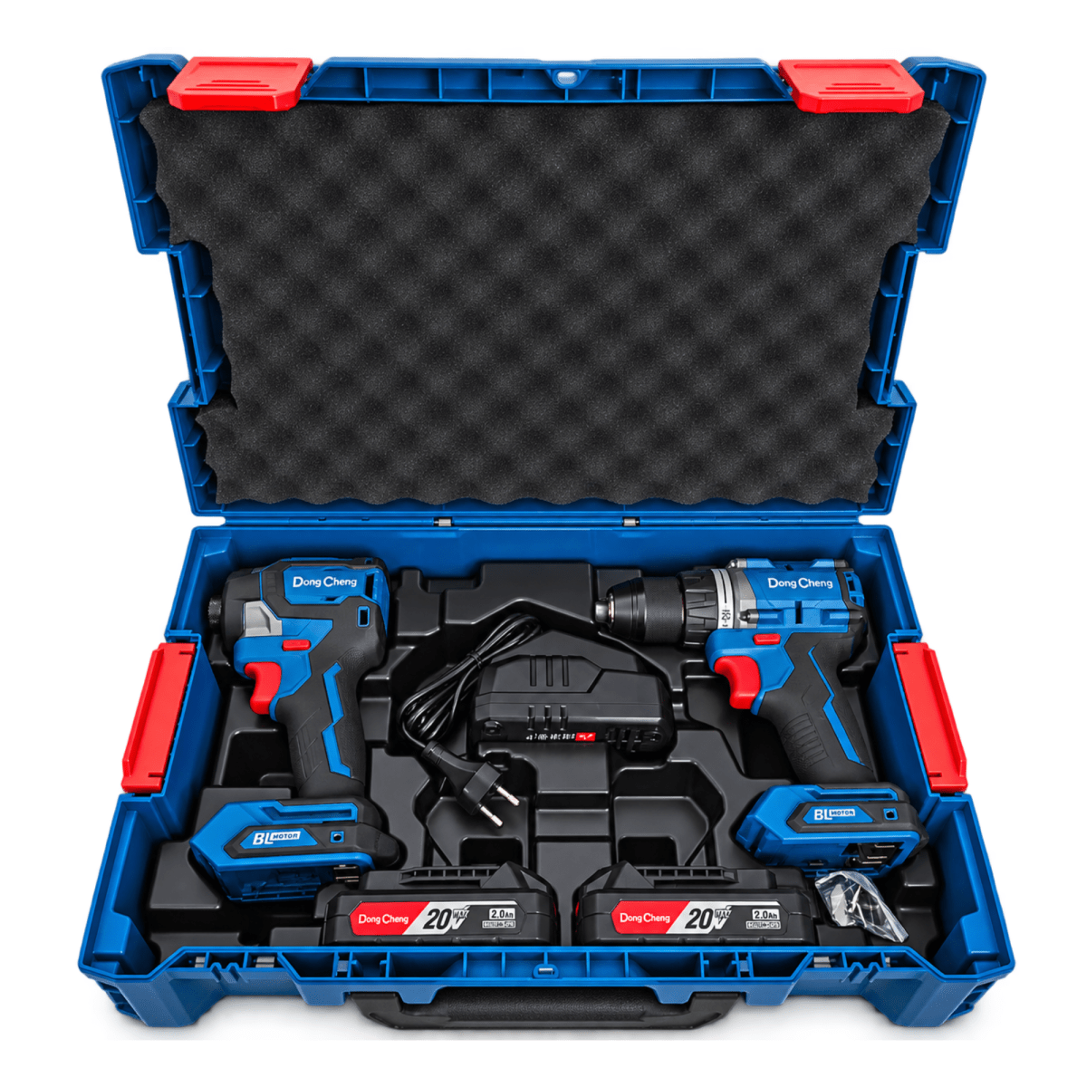 Combo Taladro Percutor + Atornillador de impacto DongCheng  DCKIT26AM 20V BRUSHLESS2