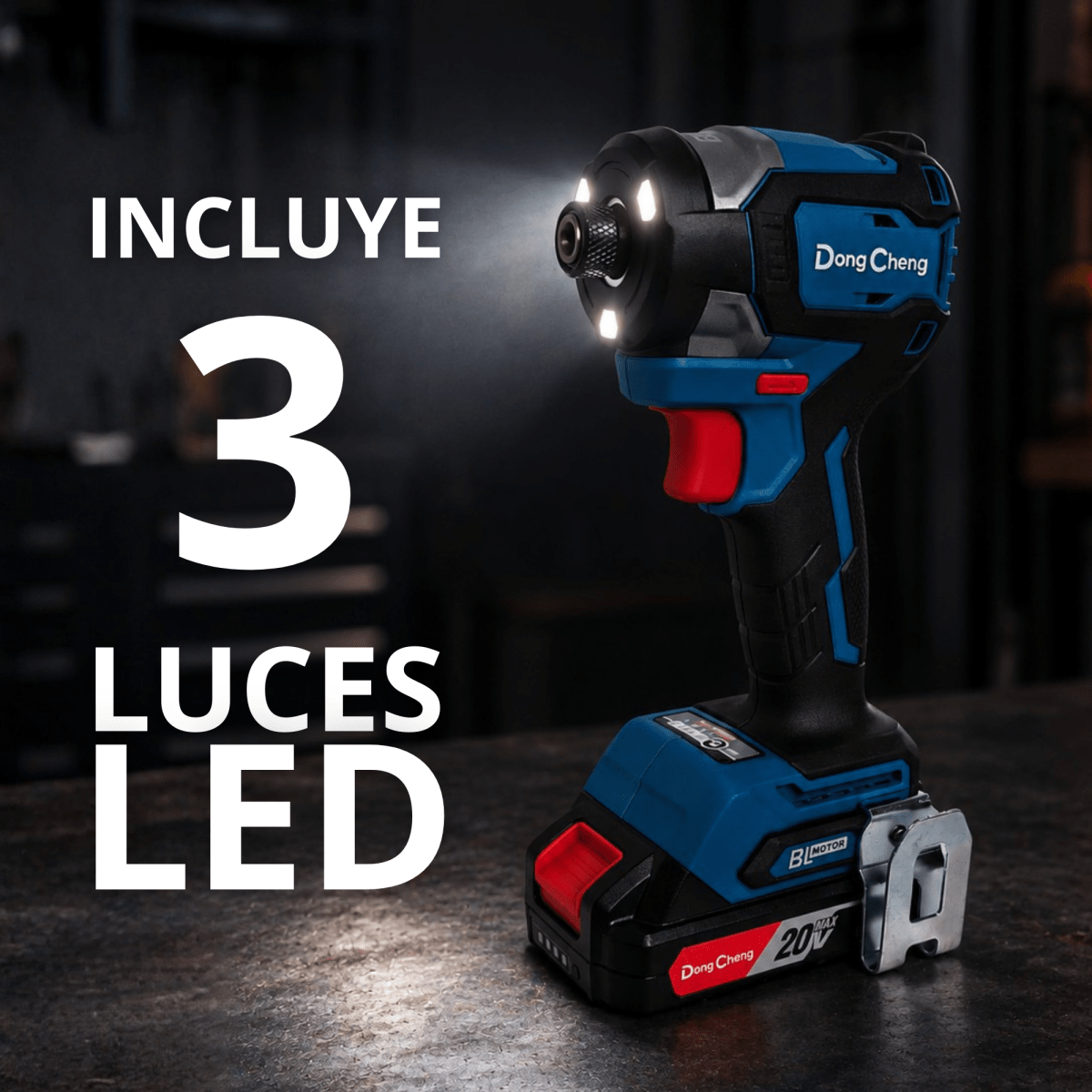 Combo Taladro Percutor + Atornillador de impacto DongCheng  DCKIT26AM 20V BRUSHLESS3