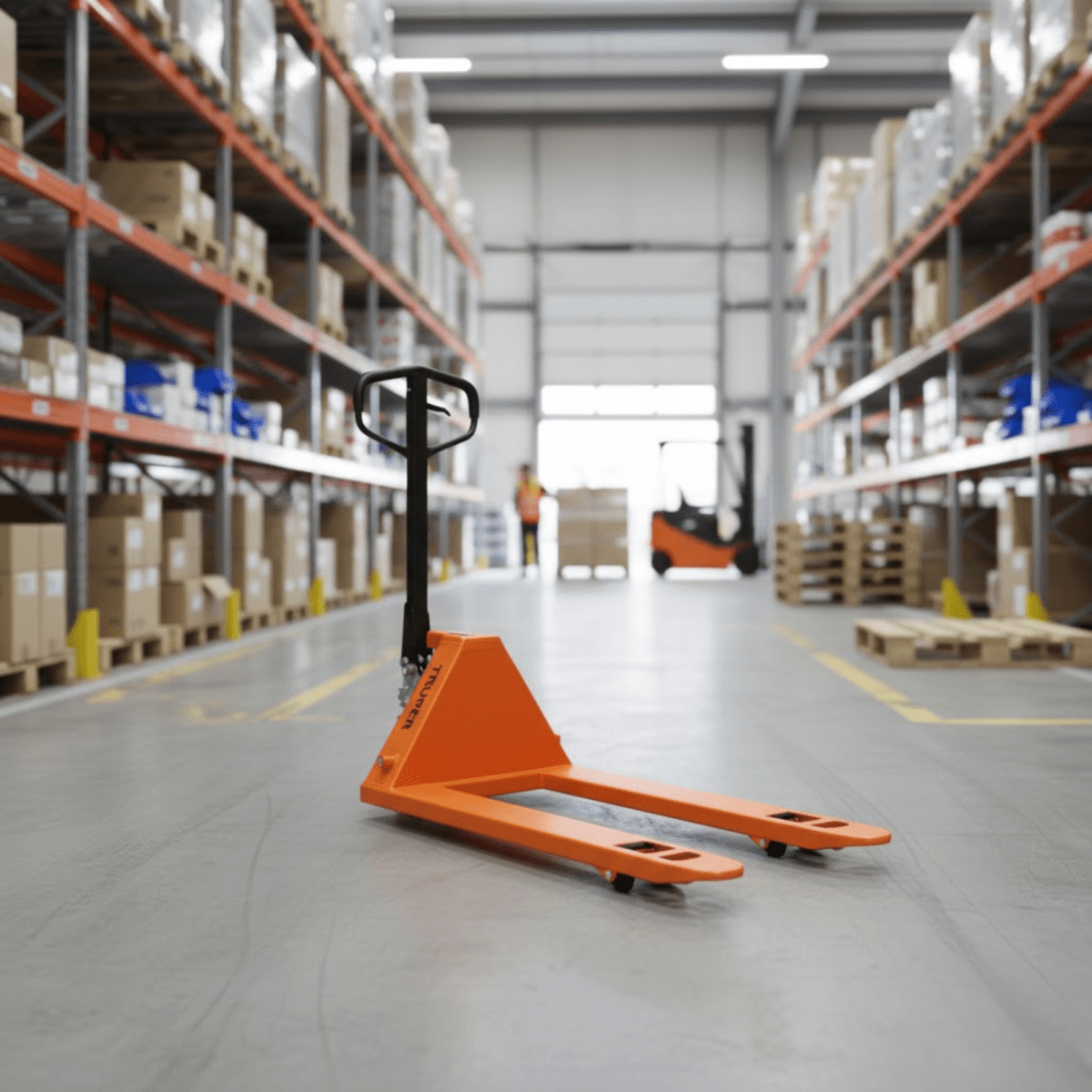 Patín transpaleta / Pato / Parihuela  3 ton con ruedas de nylon, truper2