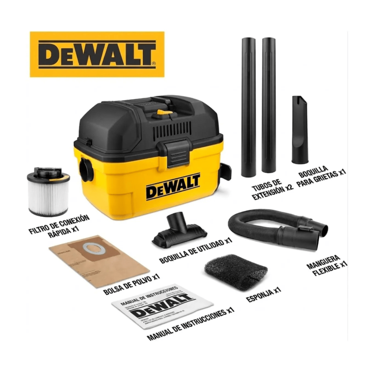 Aspiradora y sopladora de polvo y liquido15 litros TOOLBOX DEWALT3