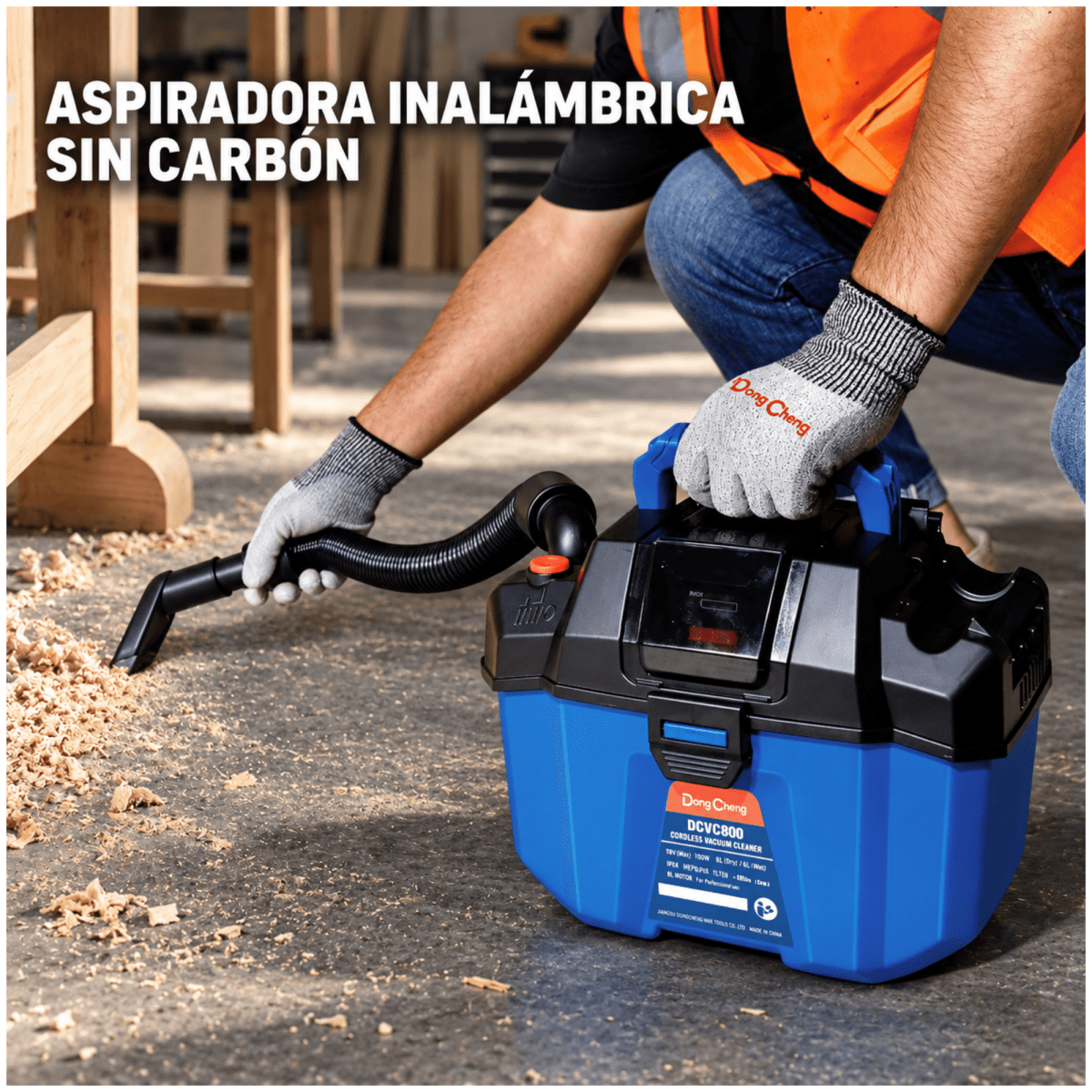Aspiradora y Sopladora Inalámbrica 8L DongCheng 20V3