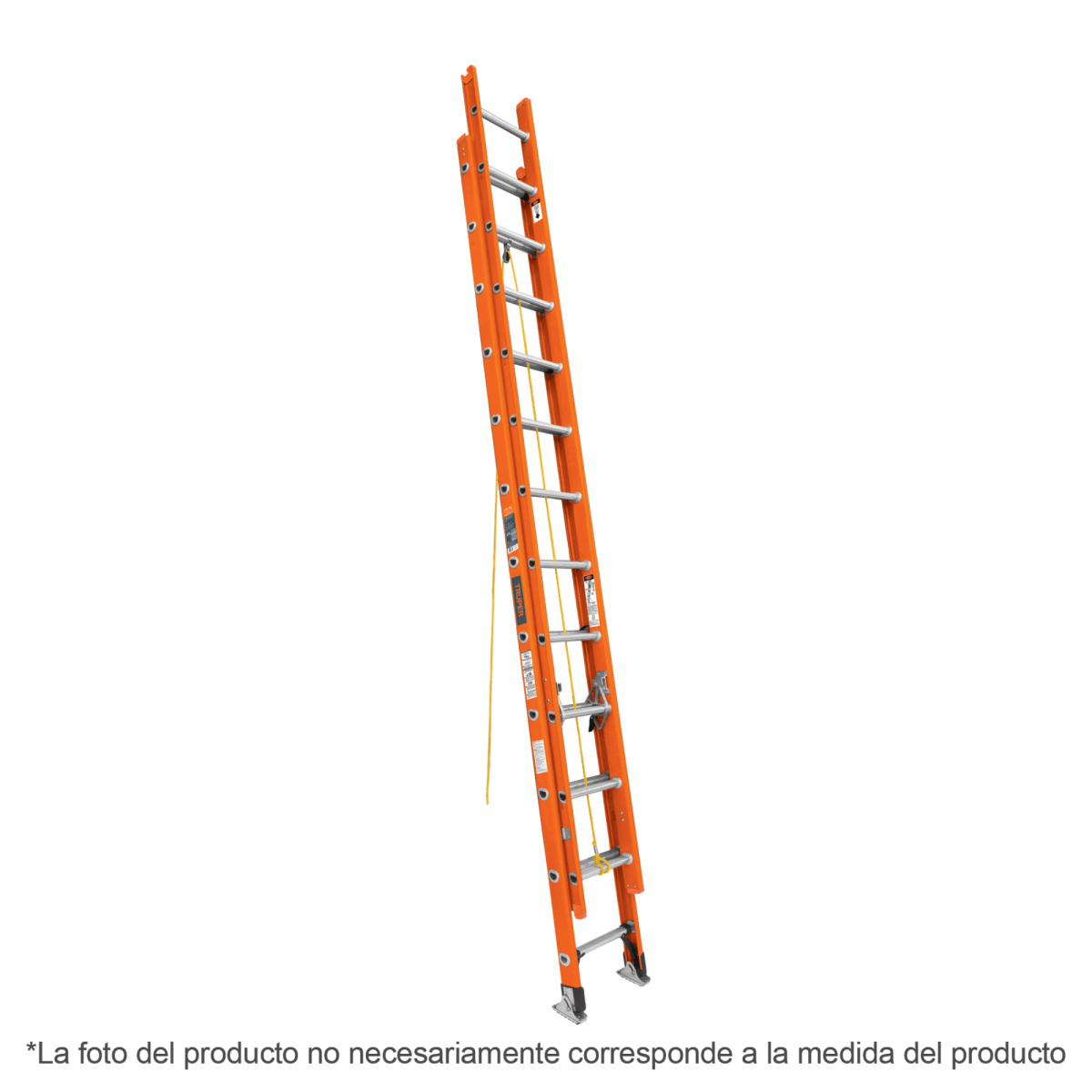 Escalera de extensión, tipo II, 28 peldaños, fibra de vidrio1