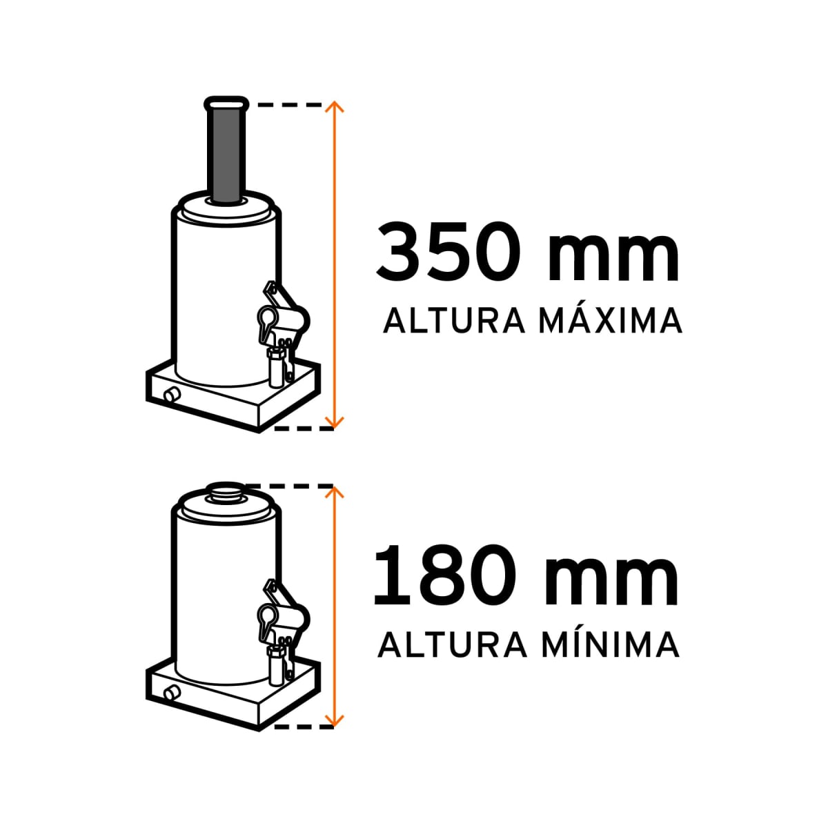 Gata Hidráulica Tipo Botella 2 Toneladas -- Truper3
