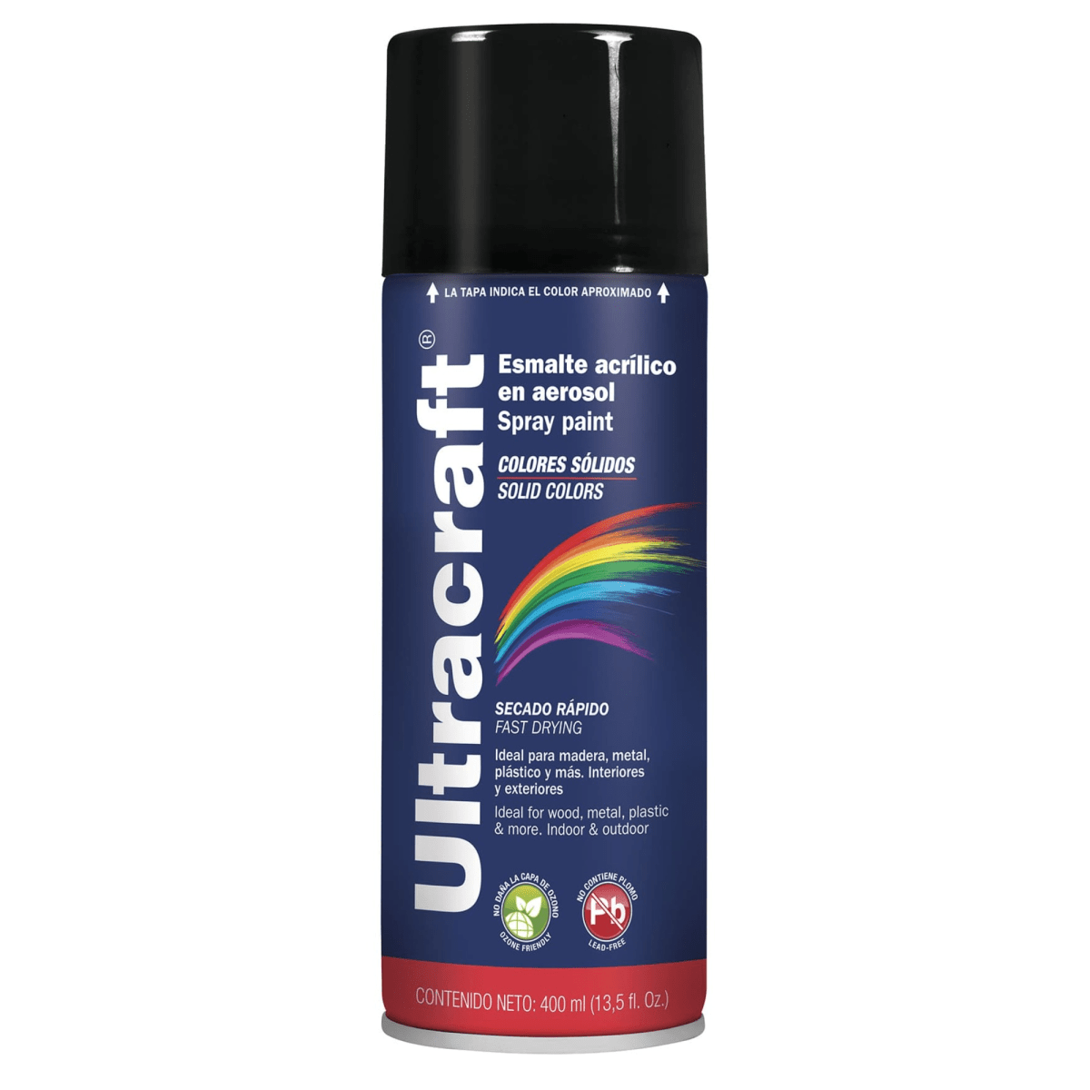 Pintura spray color NEGRO MATE ULTRACRAF1