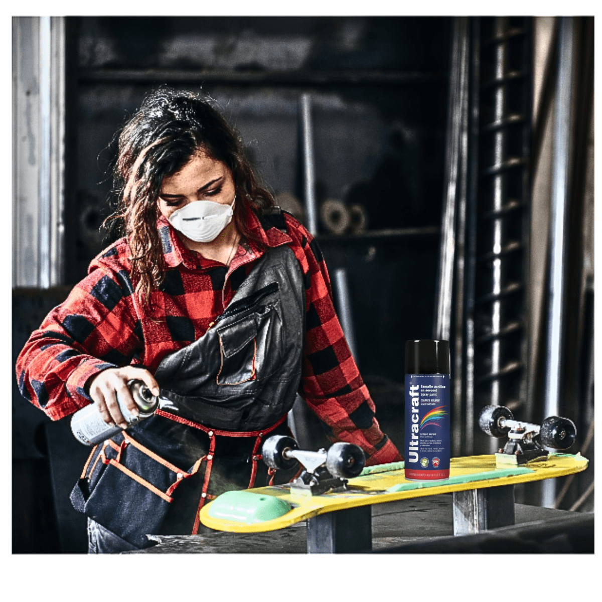 Pintura spray color NEGRO MATE ULTRACRAF2