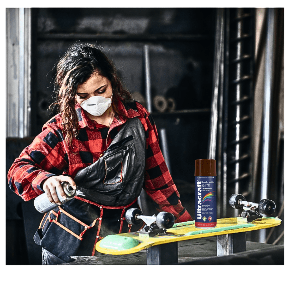 Pintura spray color MARRON BRILLANTE ULTRACRAF2