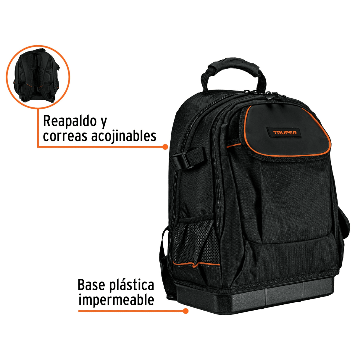 Mochila portaherramientas con 57 compartimientos, Truper4