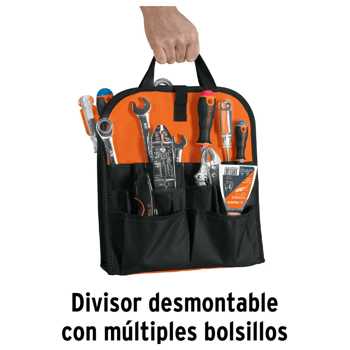 Mochila portaherramientas con 57 compartimientos, Truper7