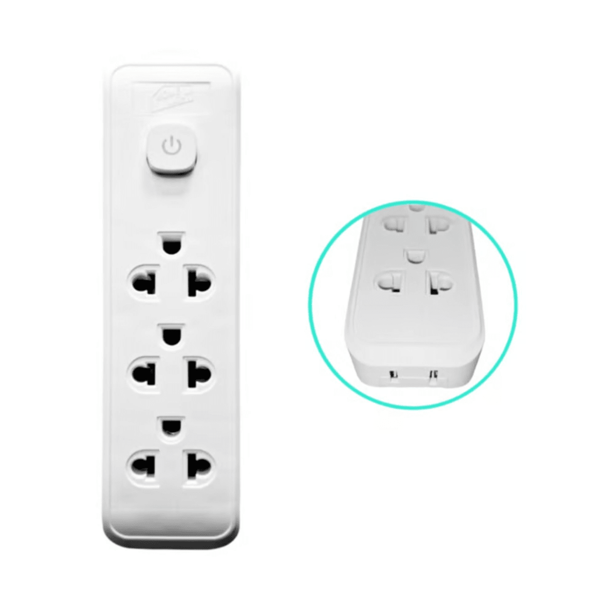 Extensión tomacorriente 3 metros Ignífuga 3 tomas + 1 lateral2