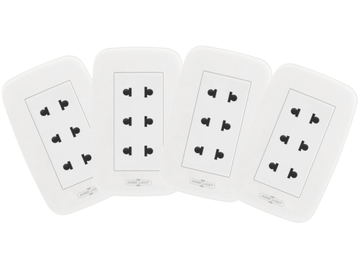 pack 4 unidades Tomacorriente triple deluxe home light1