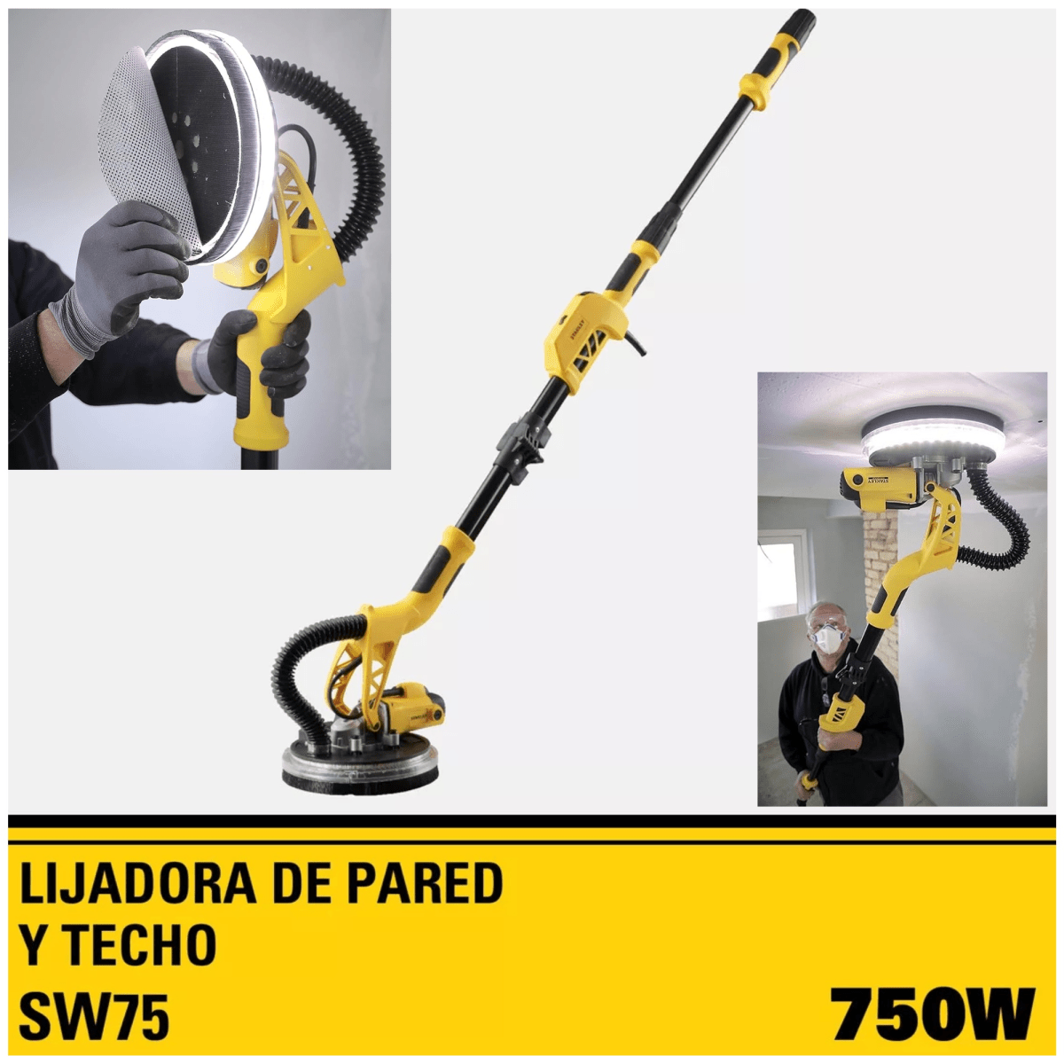 LIJADORA DE PARED Y TECHO PARA FINO ACABADO PROFESIONAL STANLEY7
