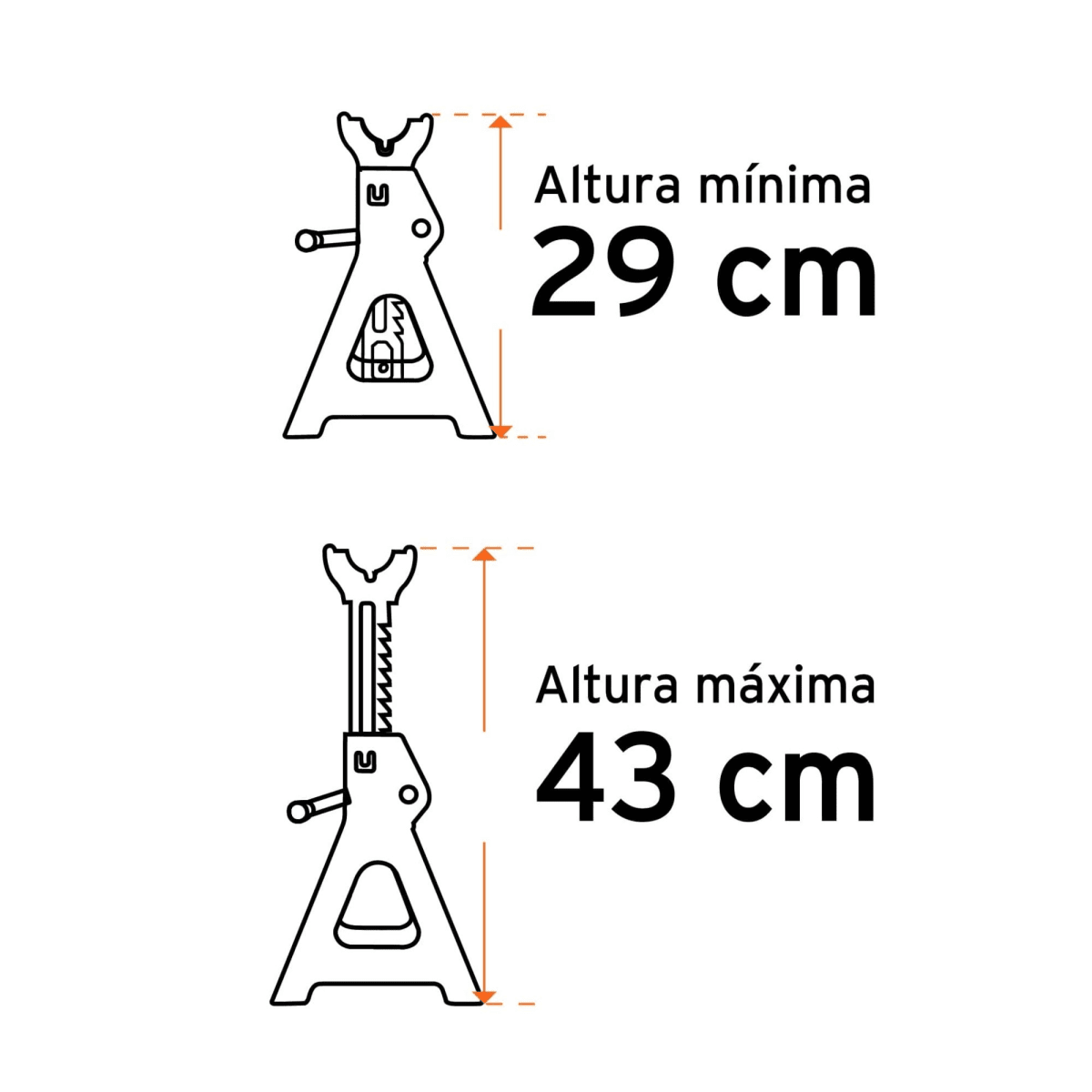 Caballete para auto 3 toneladas/2 piezas - TRUPER3