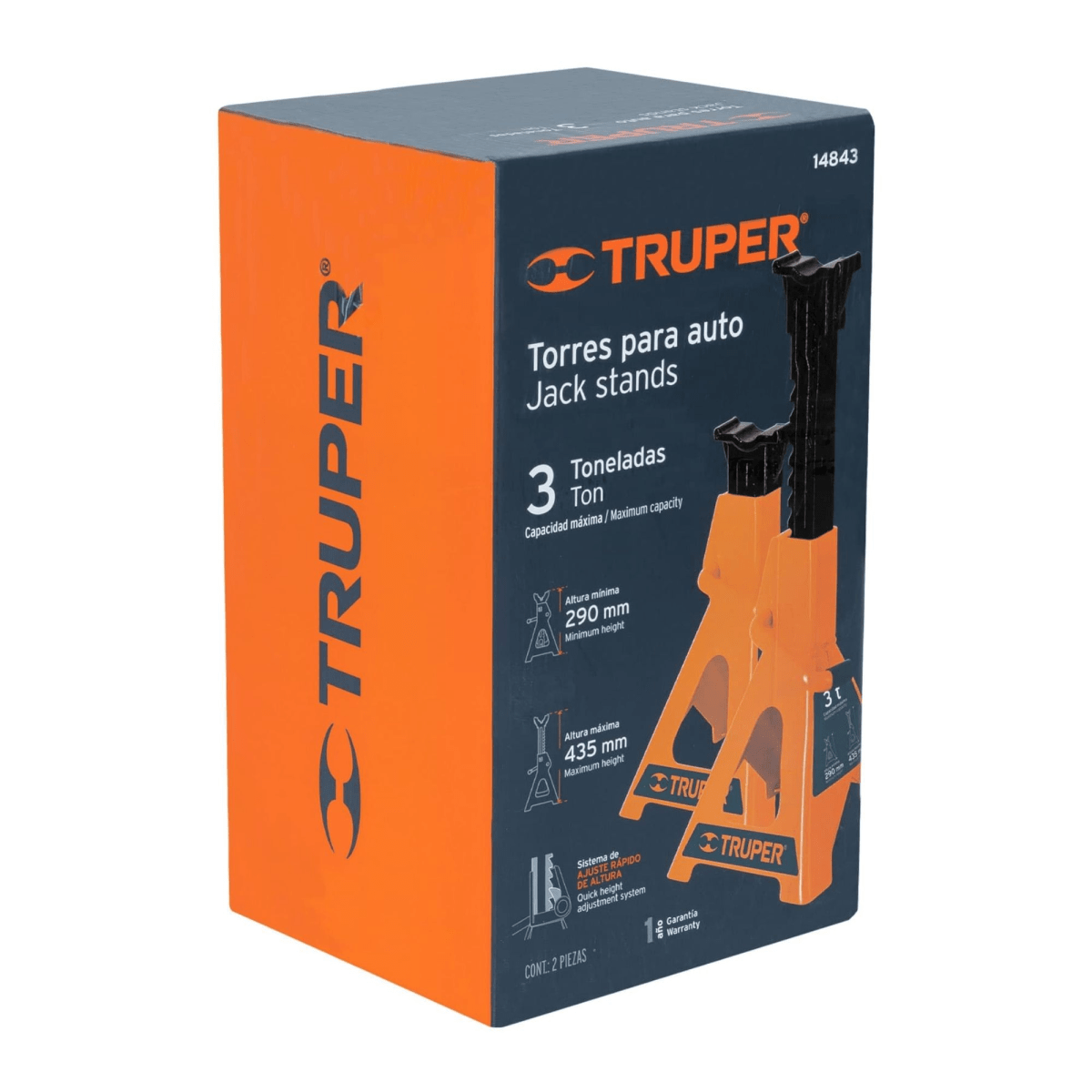Caballete para auto 3 toneladas/2 piezas - TRUPER4