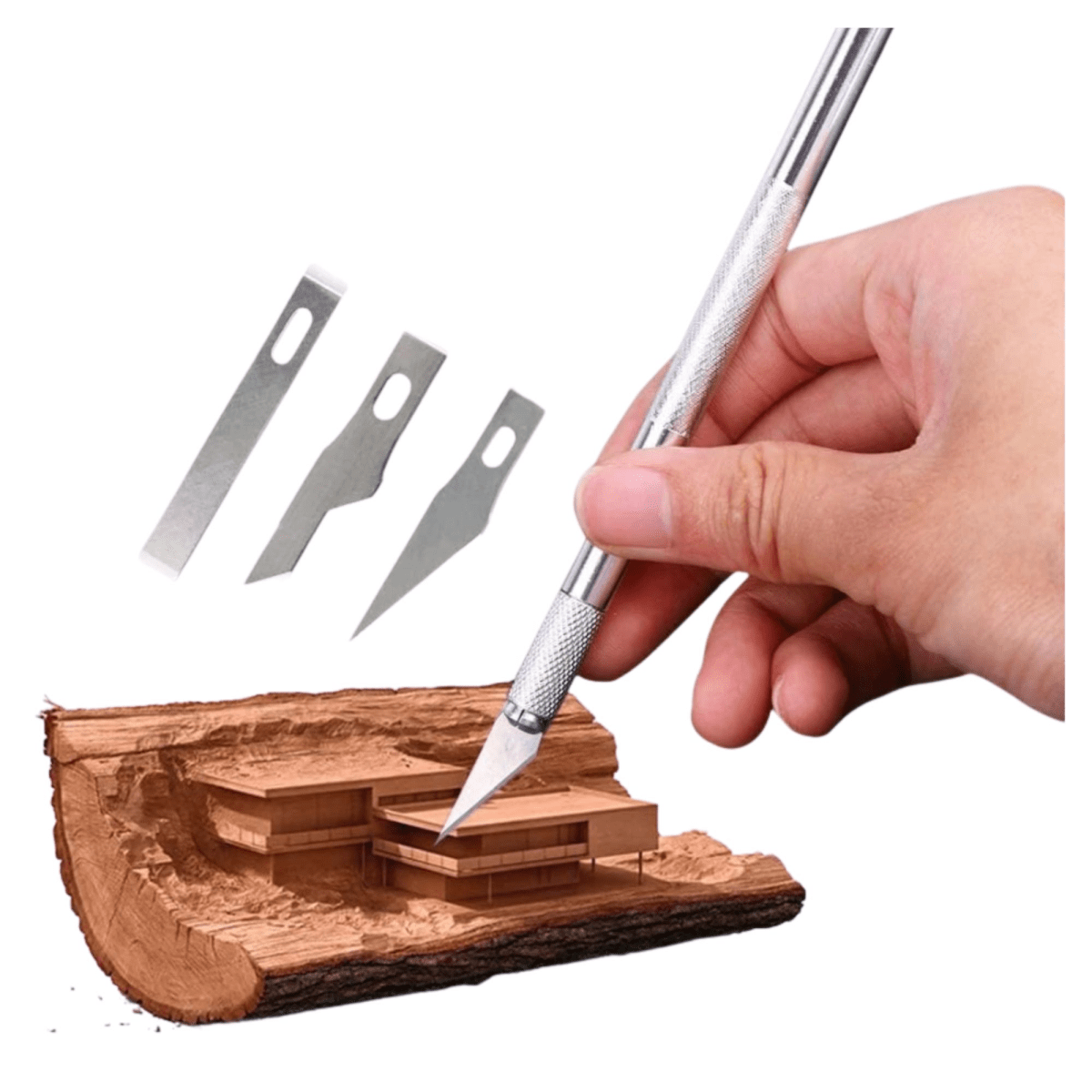 Juego Cutter precisión Cuchilla Exacto Hobby Truper 13 Piezas3