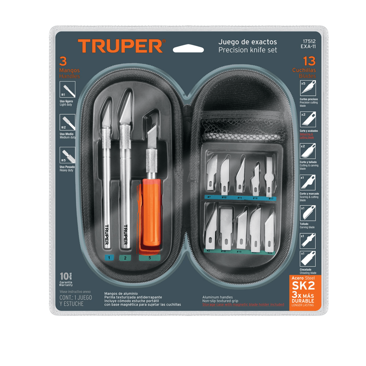 Juego Cutter precisión Cuchilla Exacto Hobby Truper 13 Piezas6