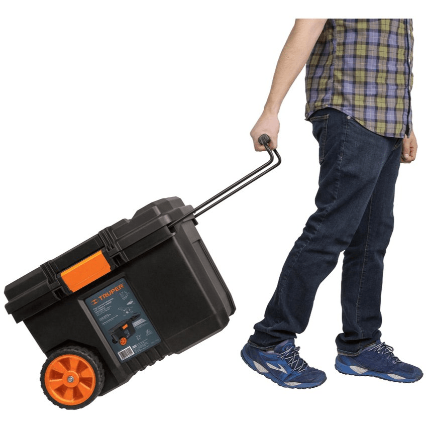 Caja para herramientas 23 con ruedas y mango telescópico - Truper2