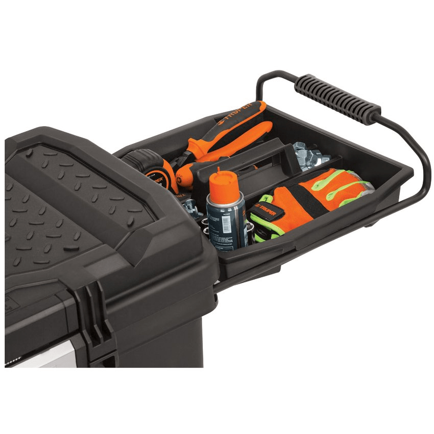 Caja para herramientas 23 con ruedas y mango telescópico - Truper6